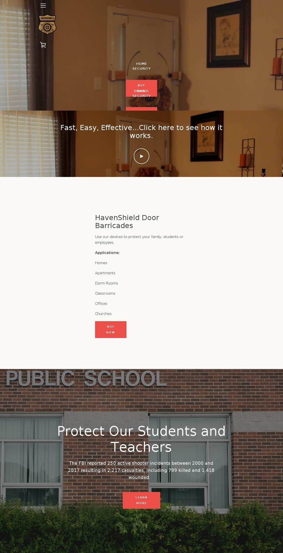 havenshield.com — Shopify storefront screenshot