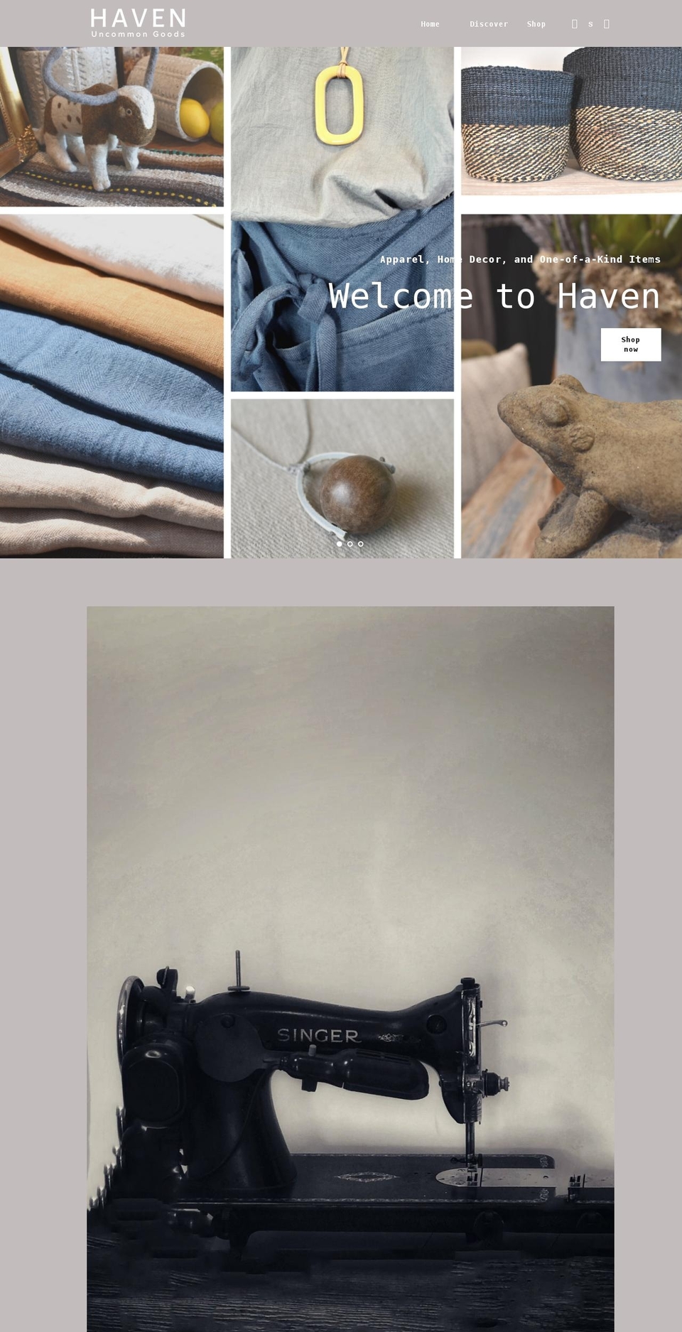 havenuncommongoods.com shopify website screenshot