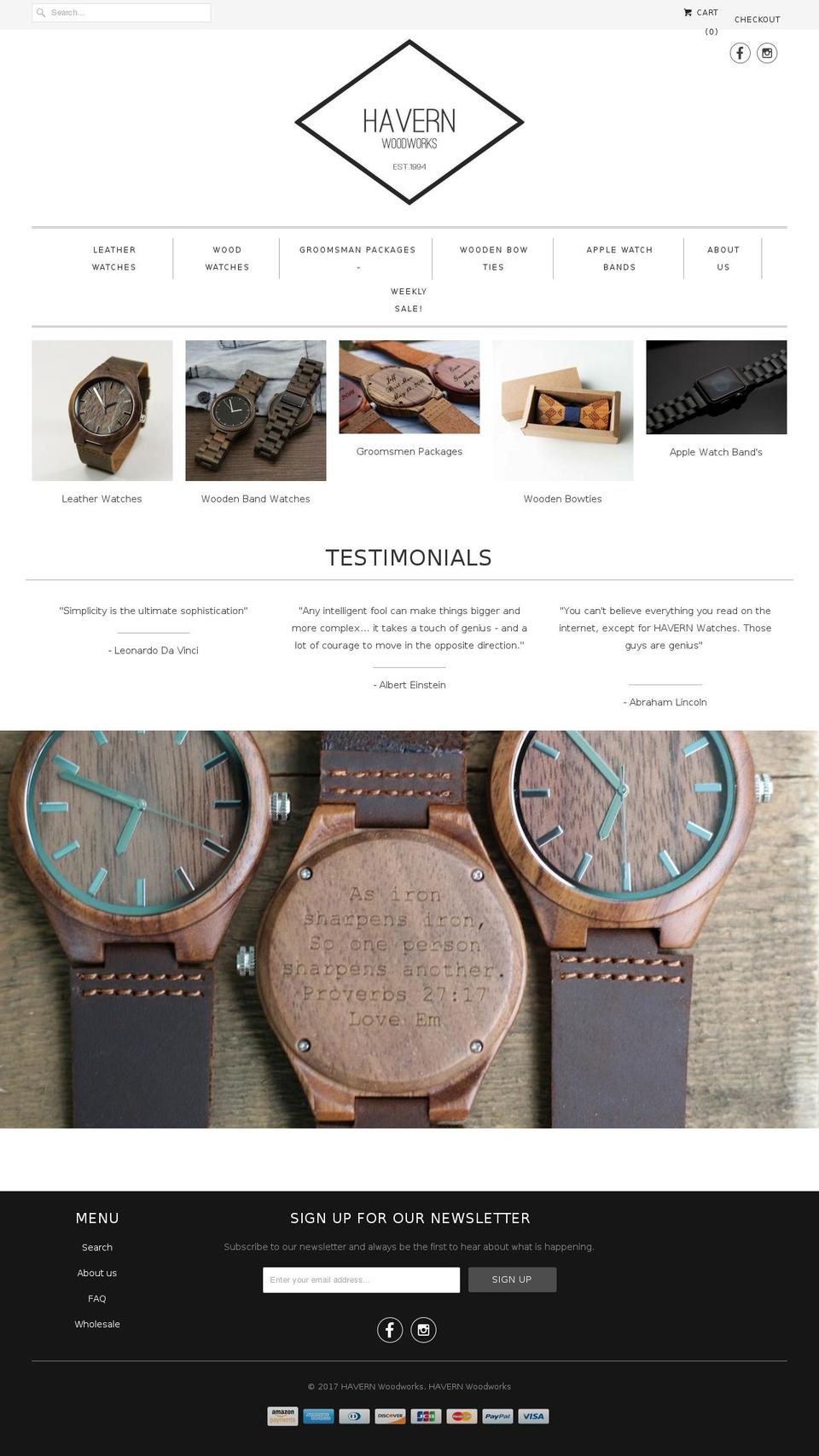 Galleria Shopify theme site example havernwatches.com