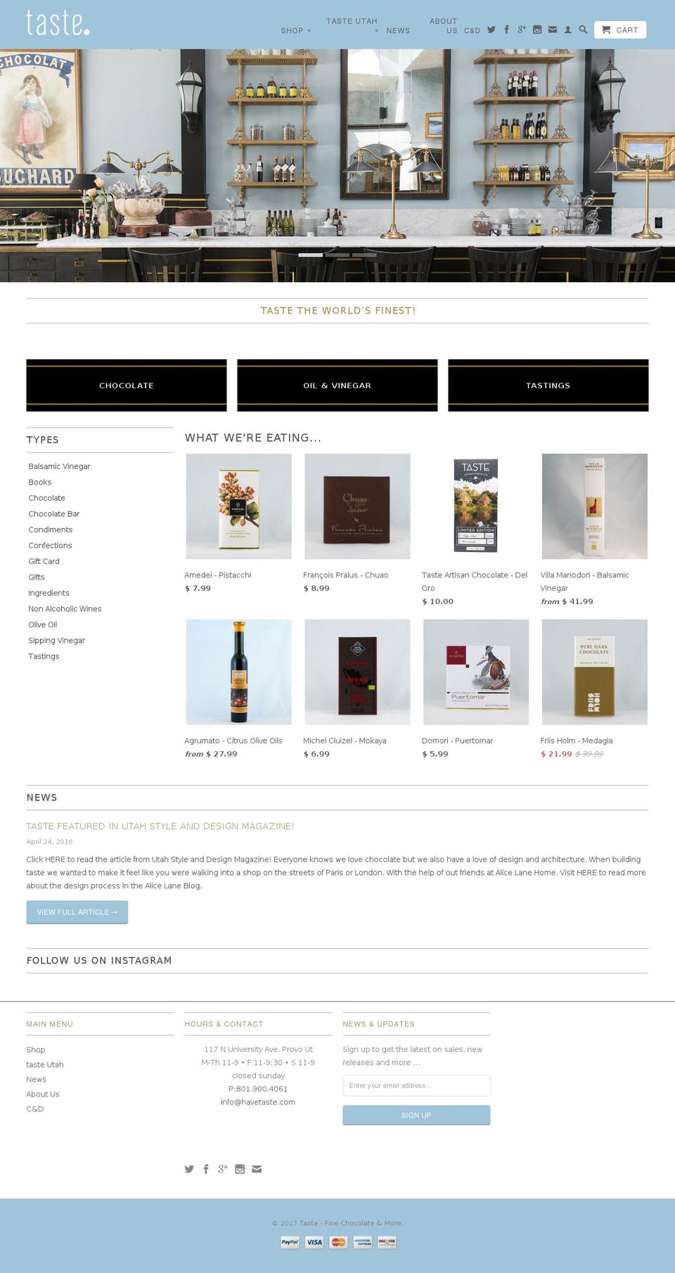 havetaste.org shopify website screenshot