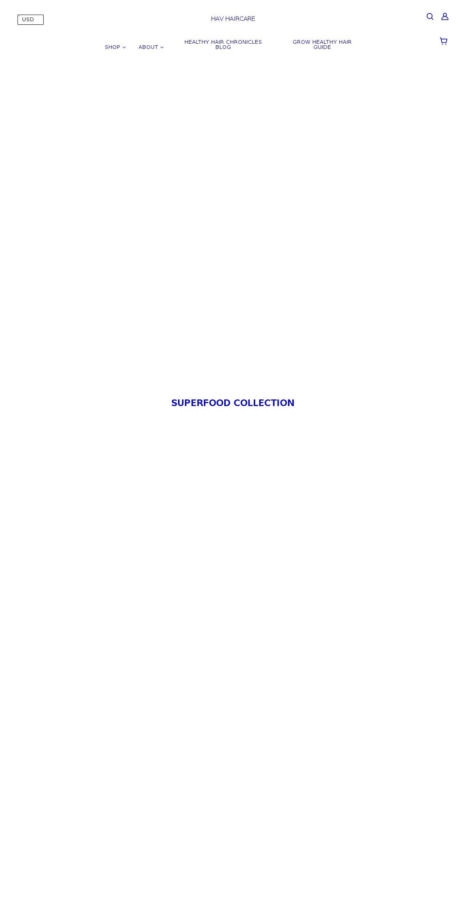 havhaircare.com shopify website screenshot