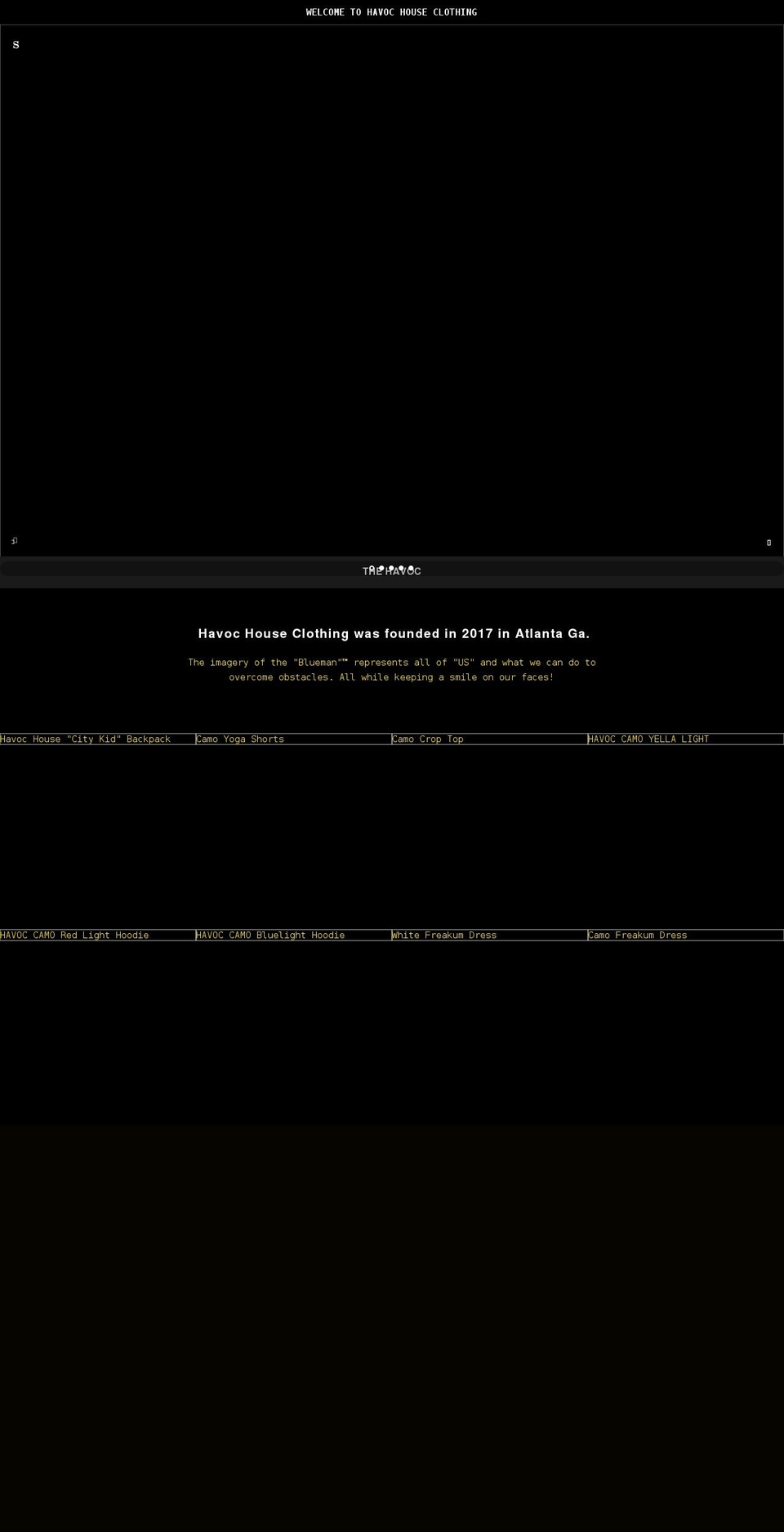 havochouseclothing.com shopify website screenshot