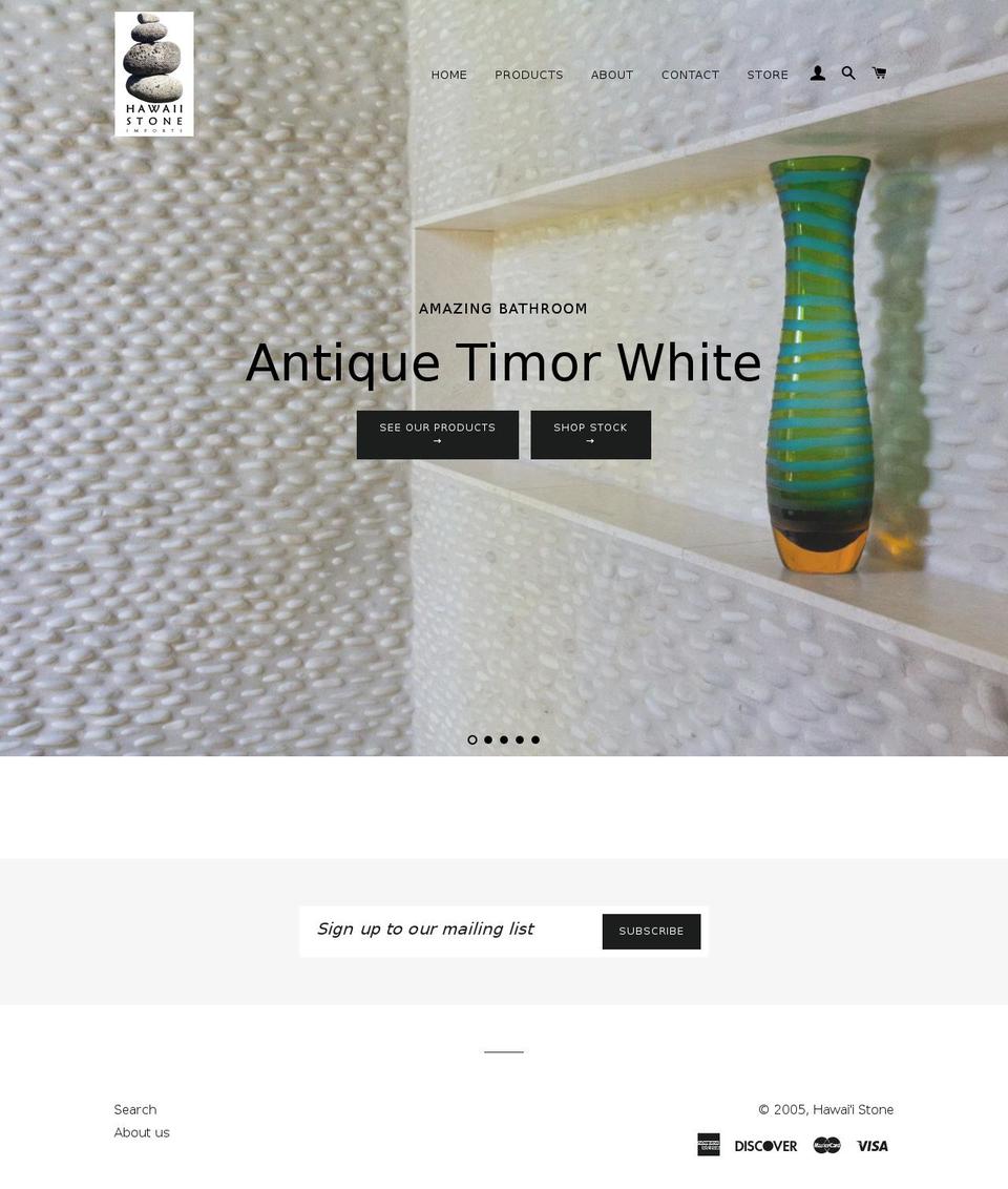 hawaii-stone.net shopify website screenshot