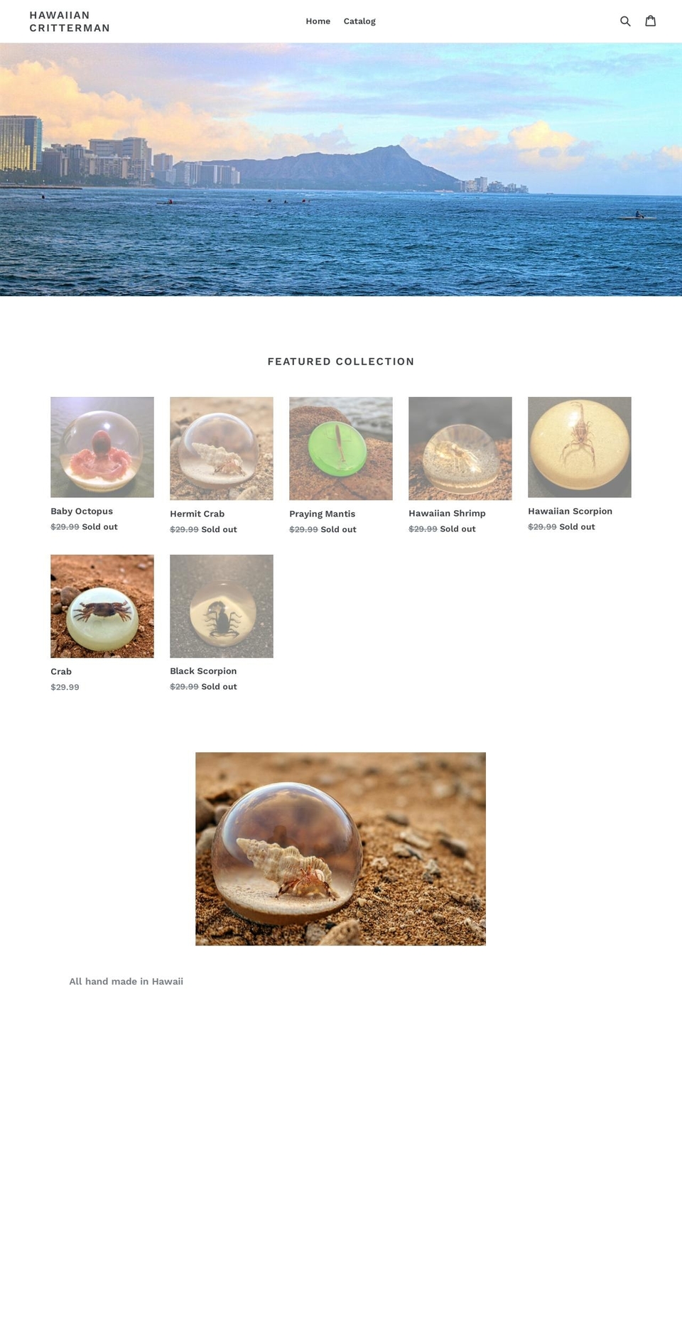 hawaiiancritterman.com shopify website screenshot