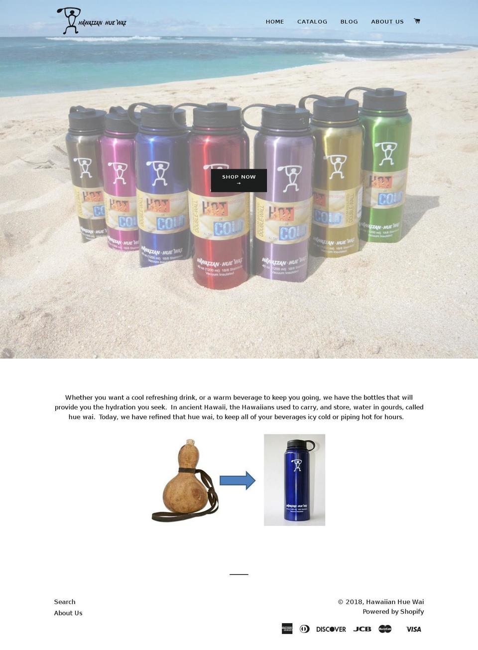 hawaiianhuewai.org shopify website screenshot