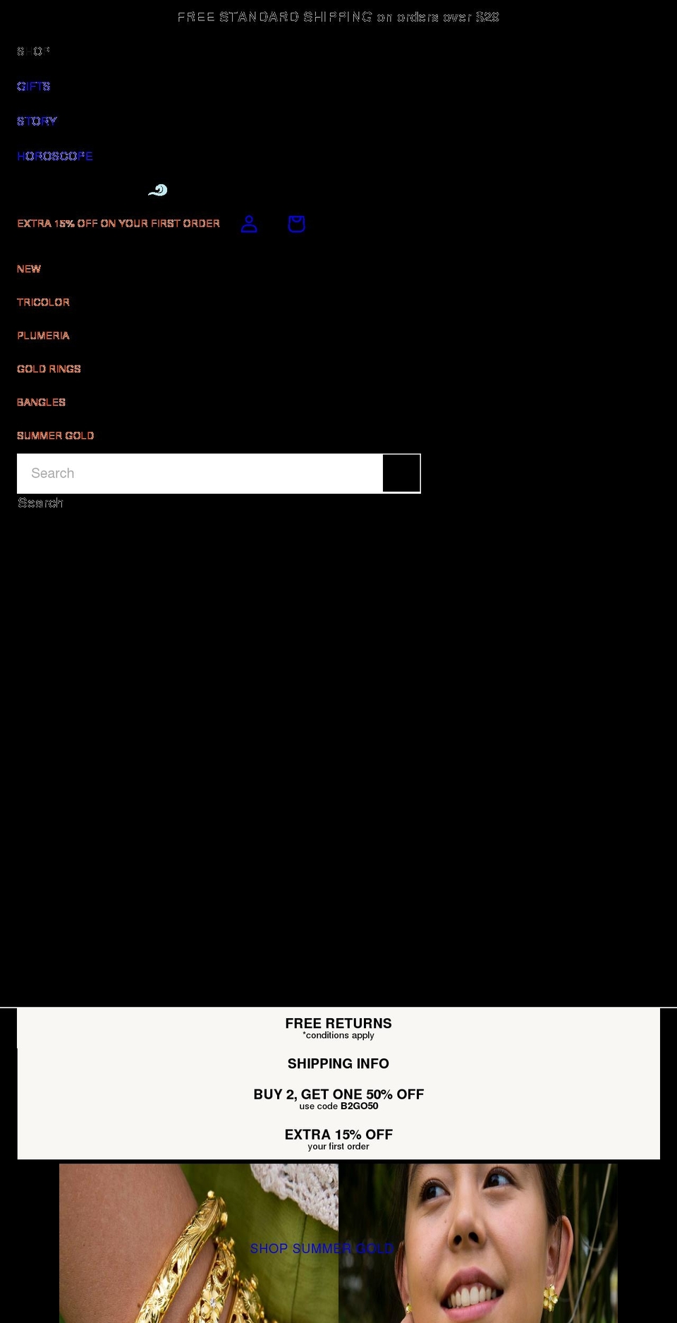 hawaiianjewelery.com shopify website screenshot