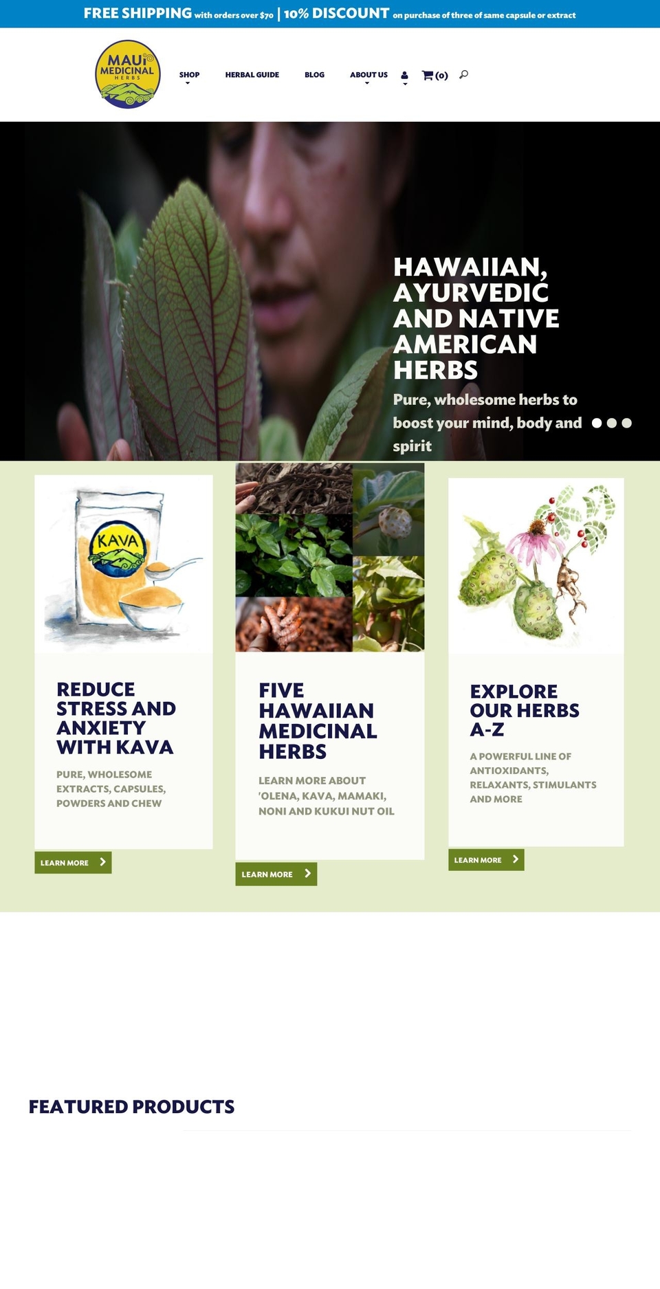 theme112 Shopify theme site example hawaiianturmeric.com