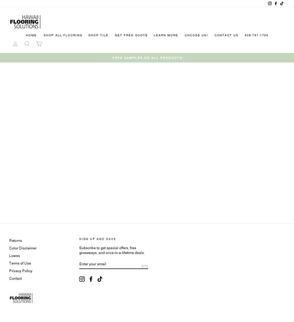 hawaiiflooringsolutions.com shopify website screenshot