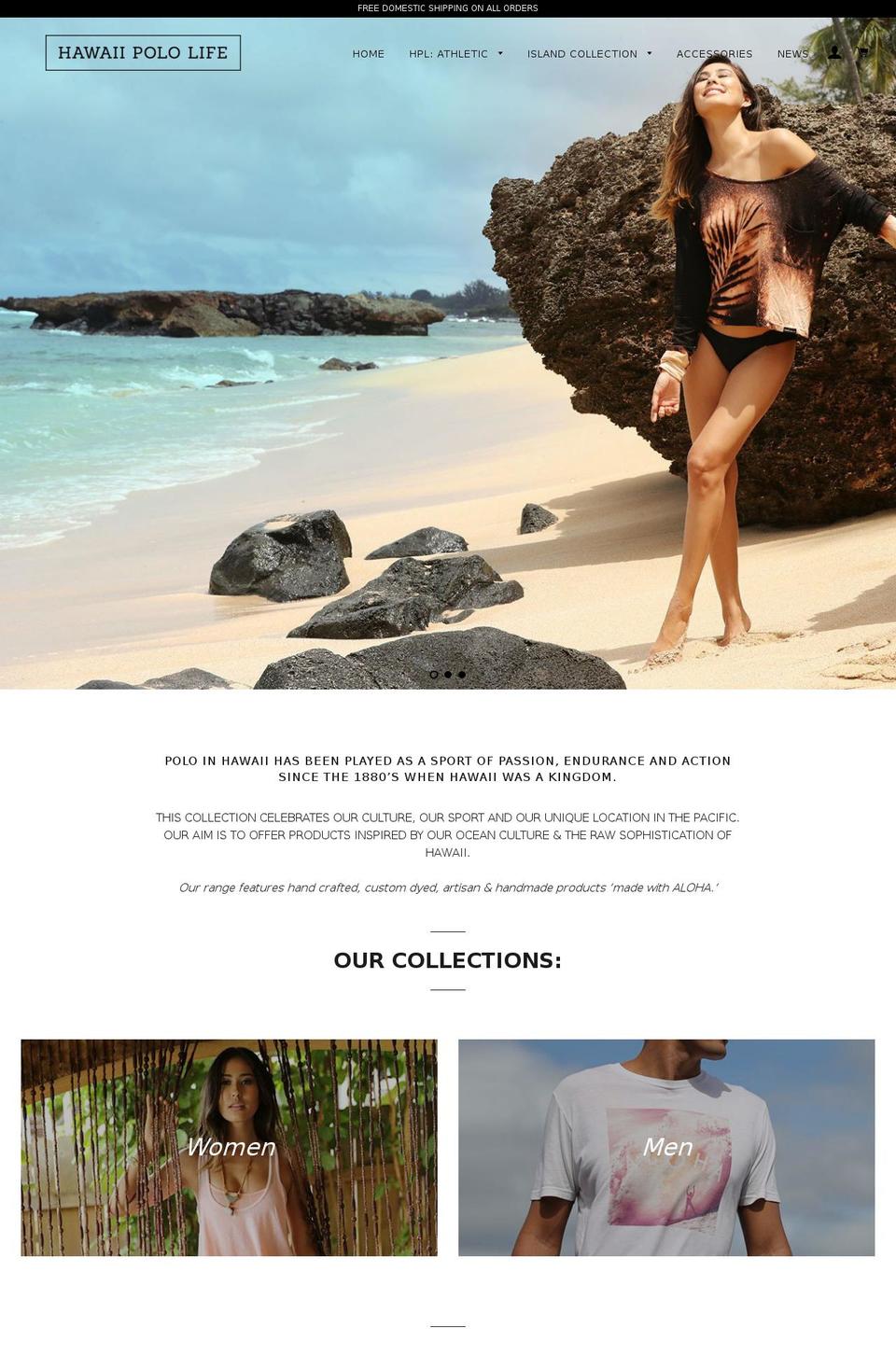hawaiipololife.com shopify website screenshot