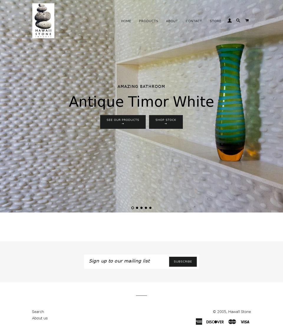 hawaiistone.design shopify website screenshot