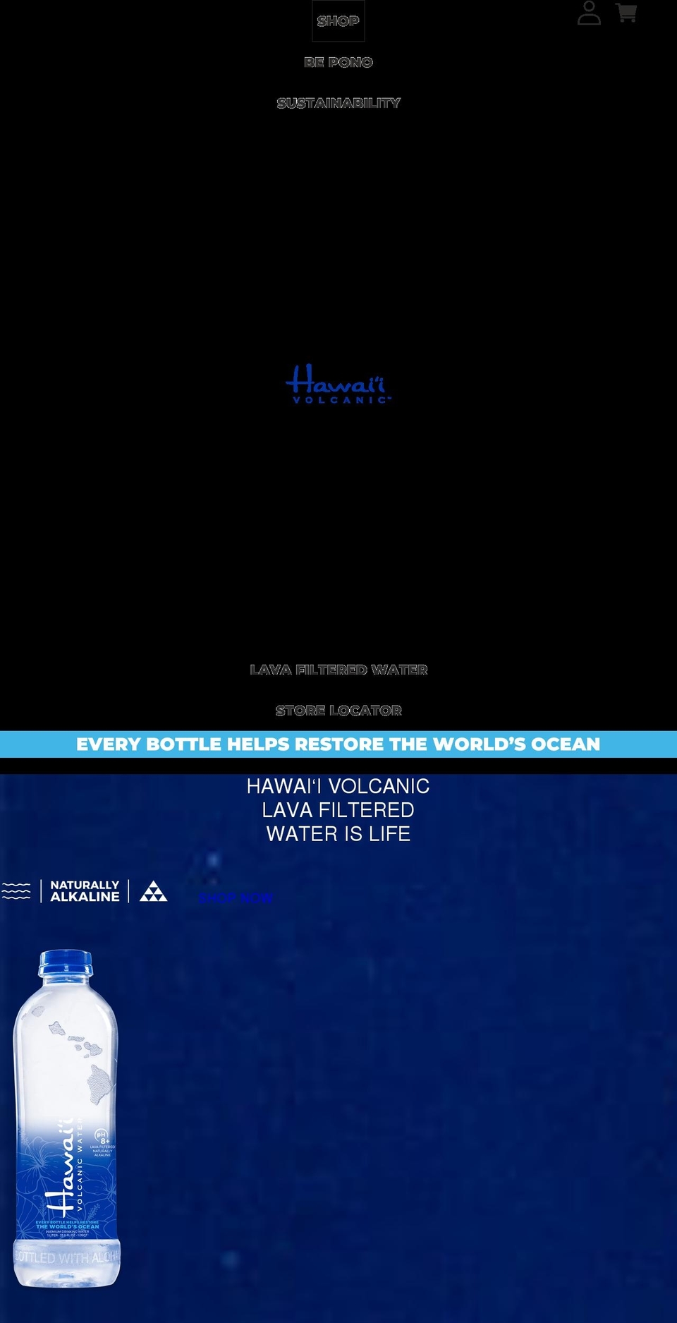 hawaiivolcanic.com shopify website screenshot