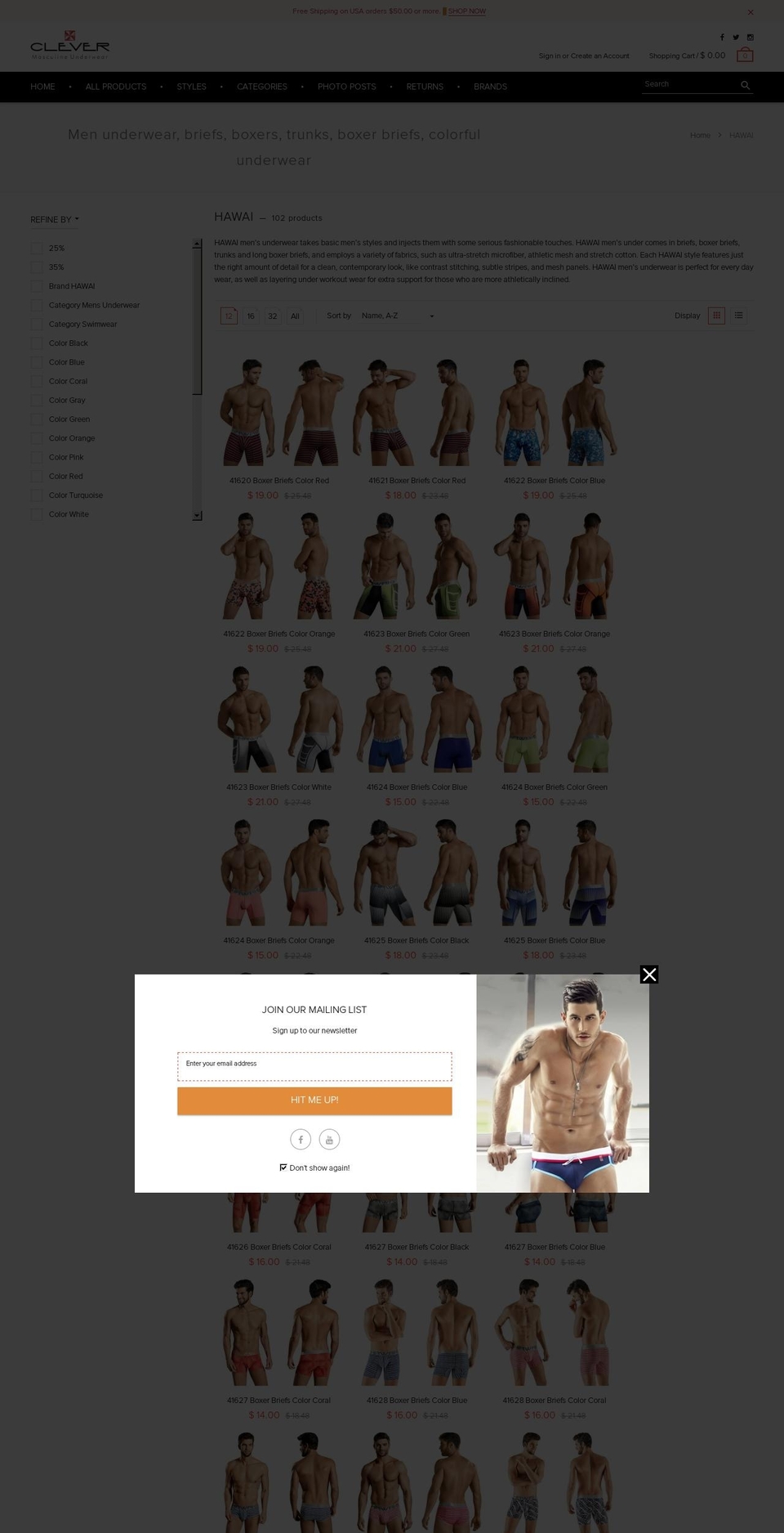 rt-material-v1-4 Shopify theme site example hawaiunderwear.com