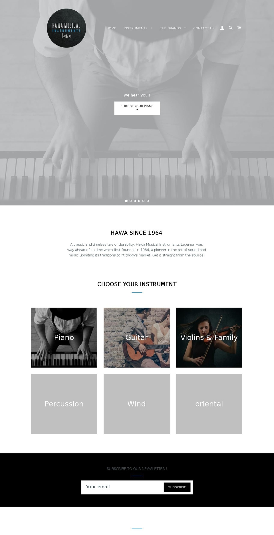 hawamusical.com shopify website screenshot