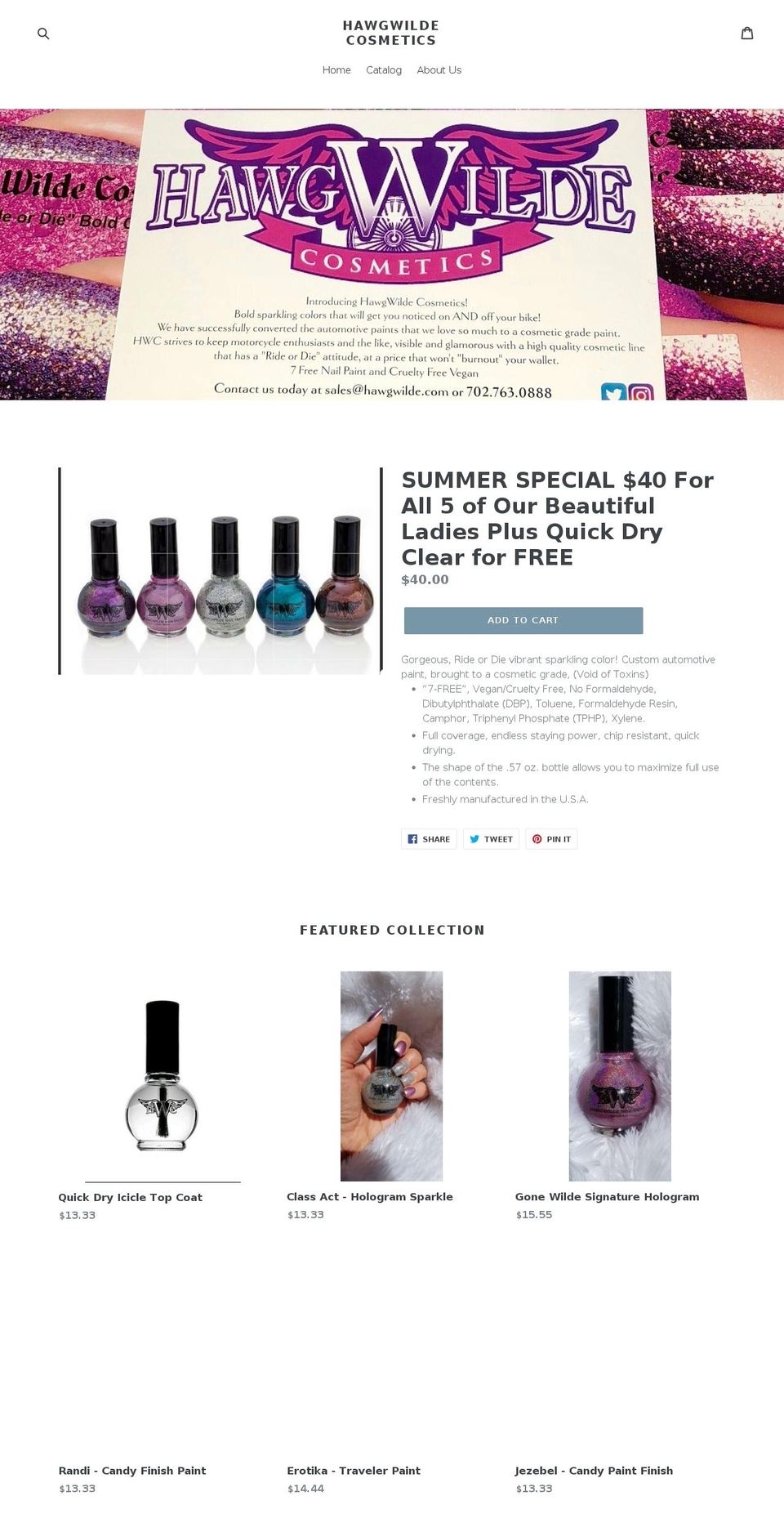 hawgwilde.com — Shopify storefront screenshot