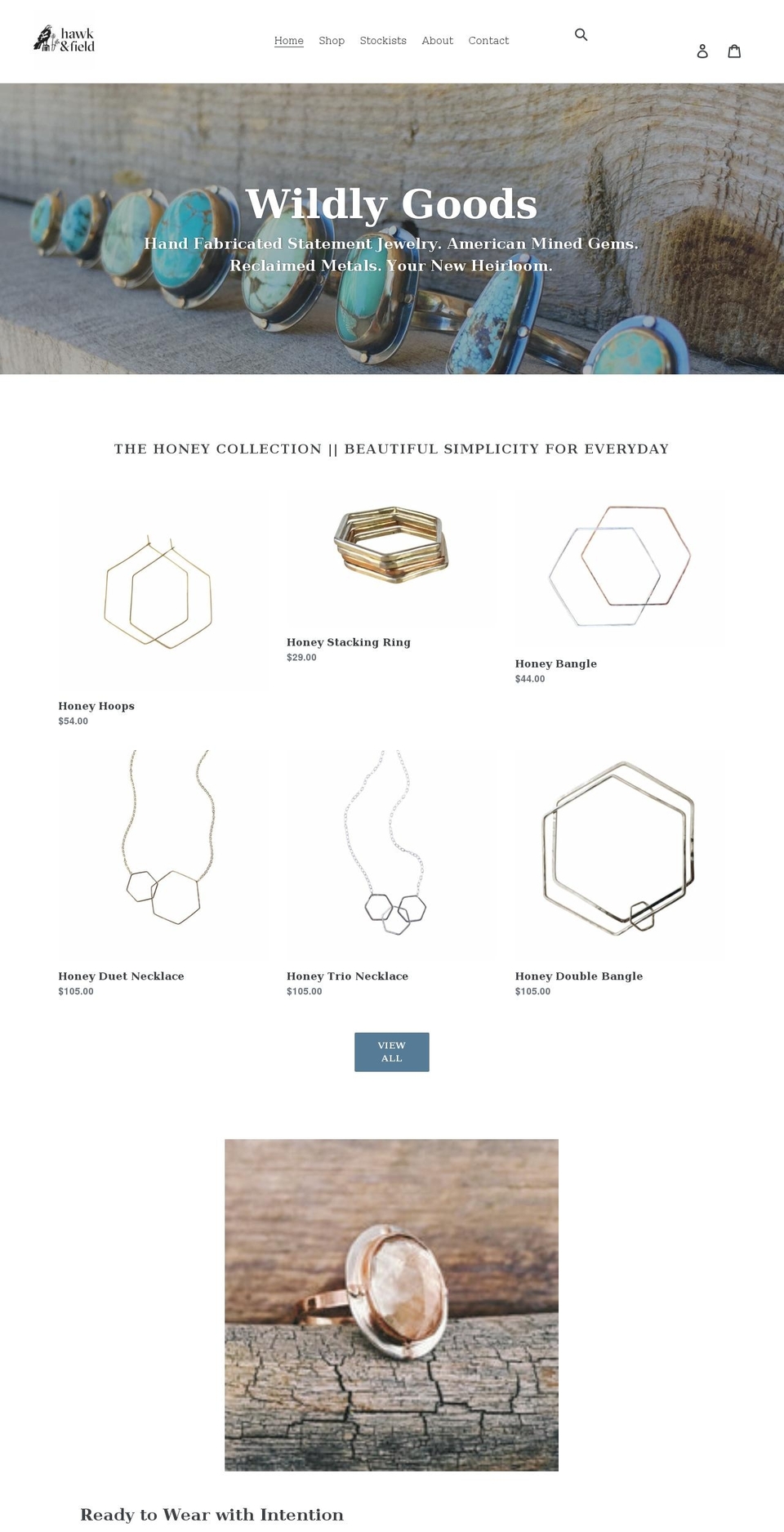 hawkandfieldstudio.com shopify website screenshot