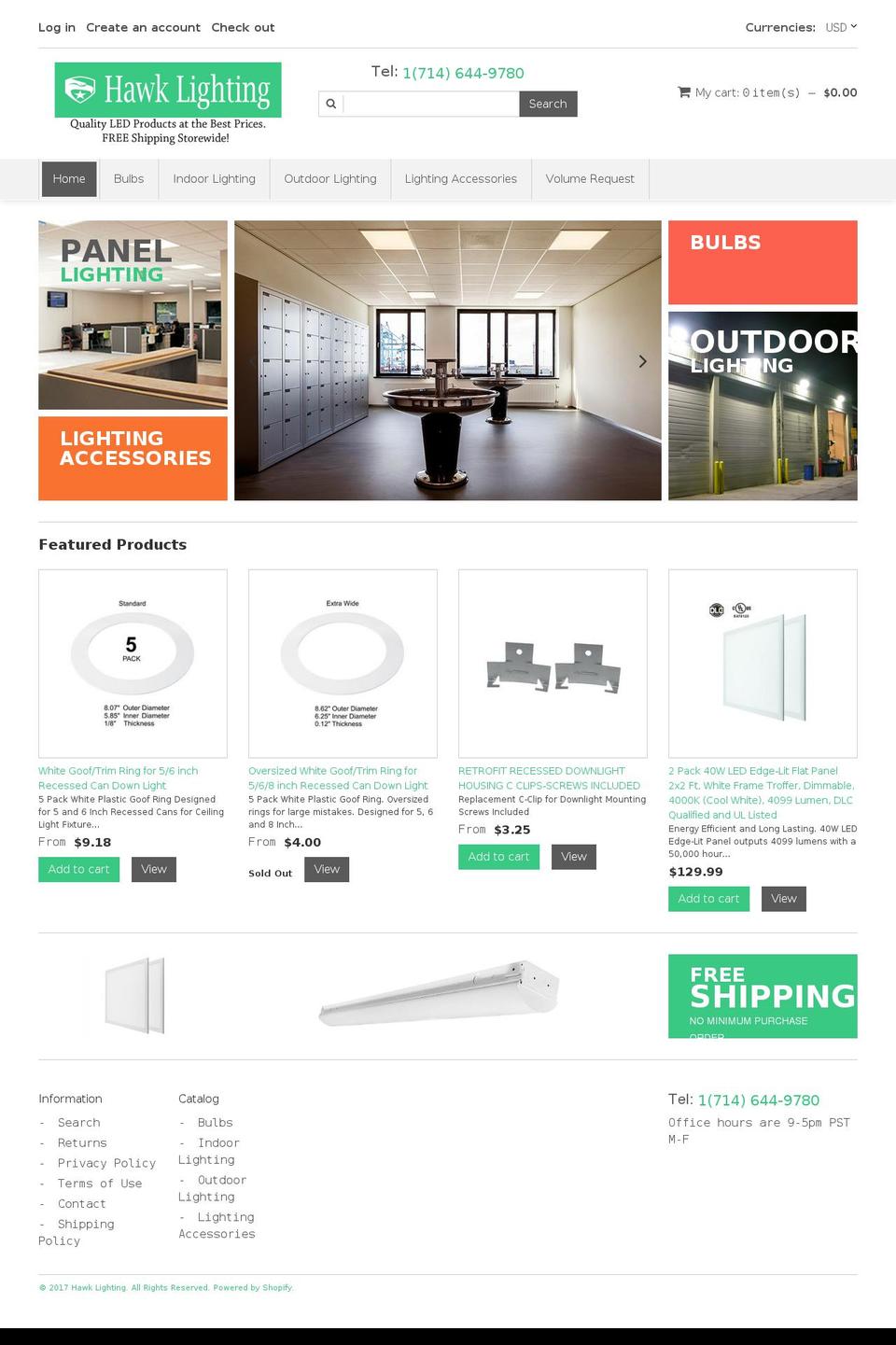 shopify036 Shopify theme site example hawklighting.com