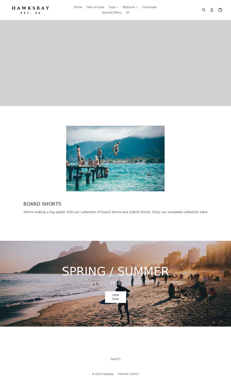 hawksbayinc.com shopify website screenshot
