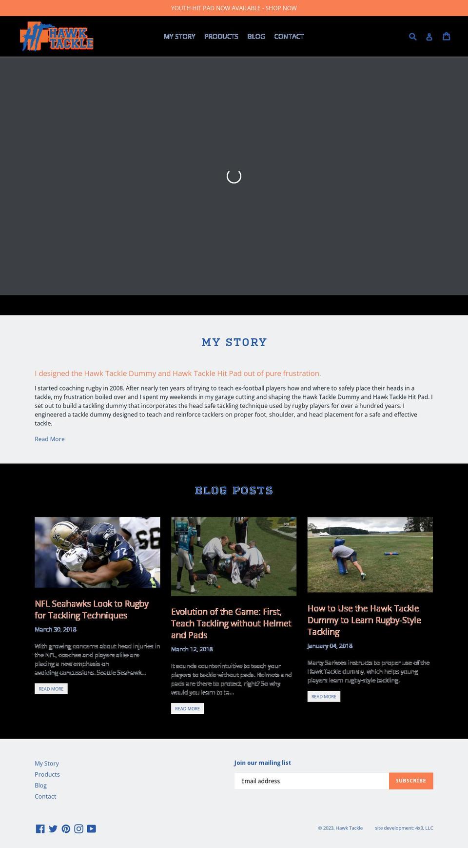 hawktackleinc.com — Shopify storefront screenshot