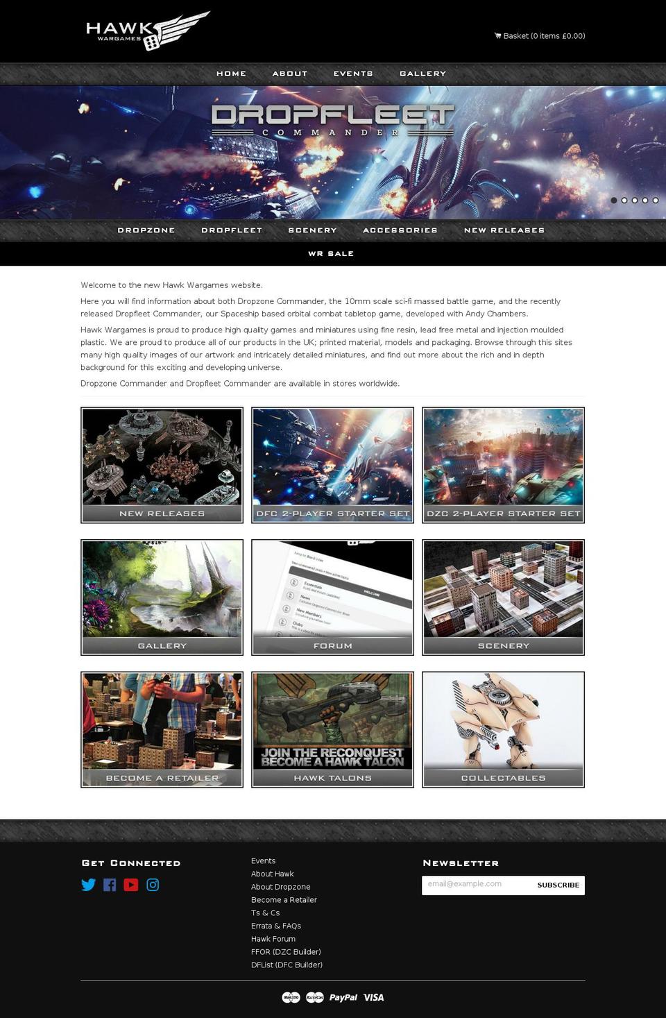 hawkwargames.com shopify website screenshot