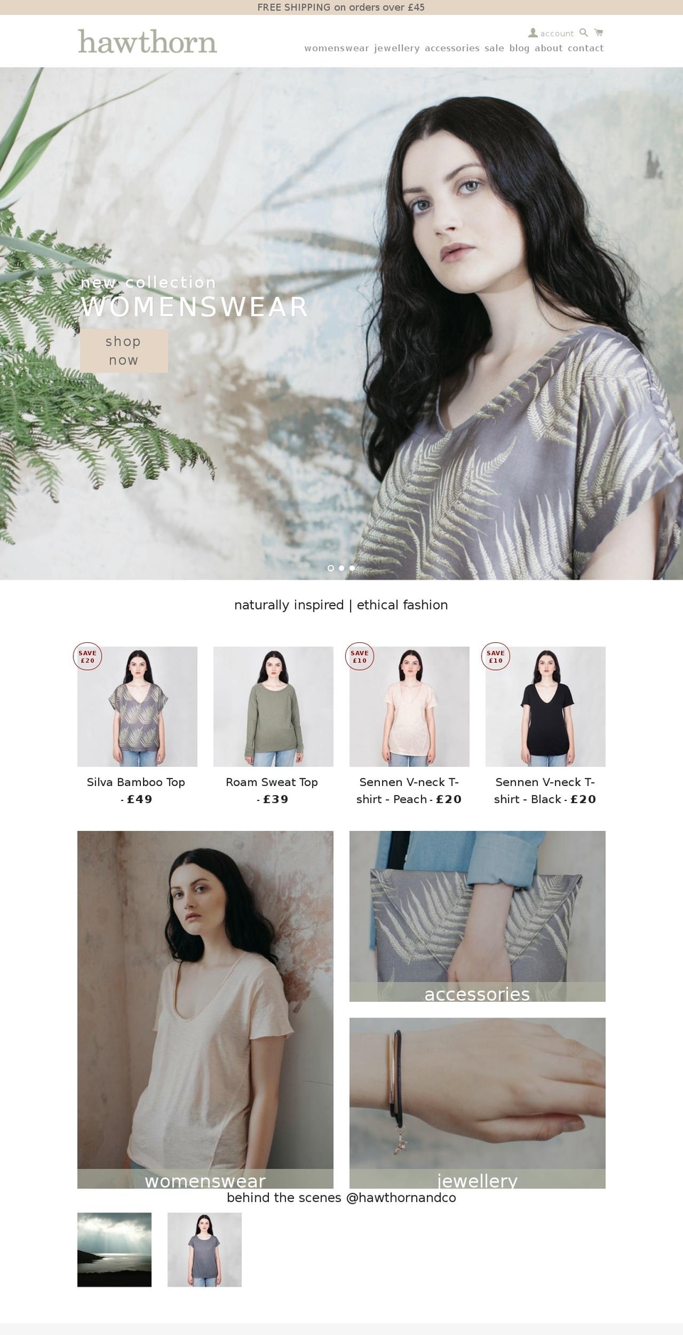 hawthornandco.com shopify website screenshot
