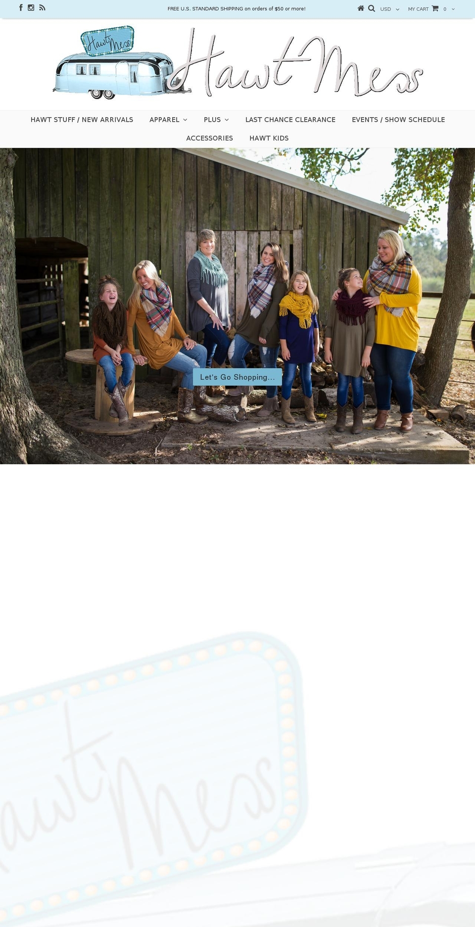 hawtmessboutique.com shopify website screenshot