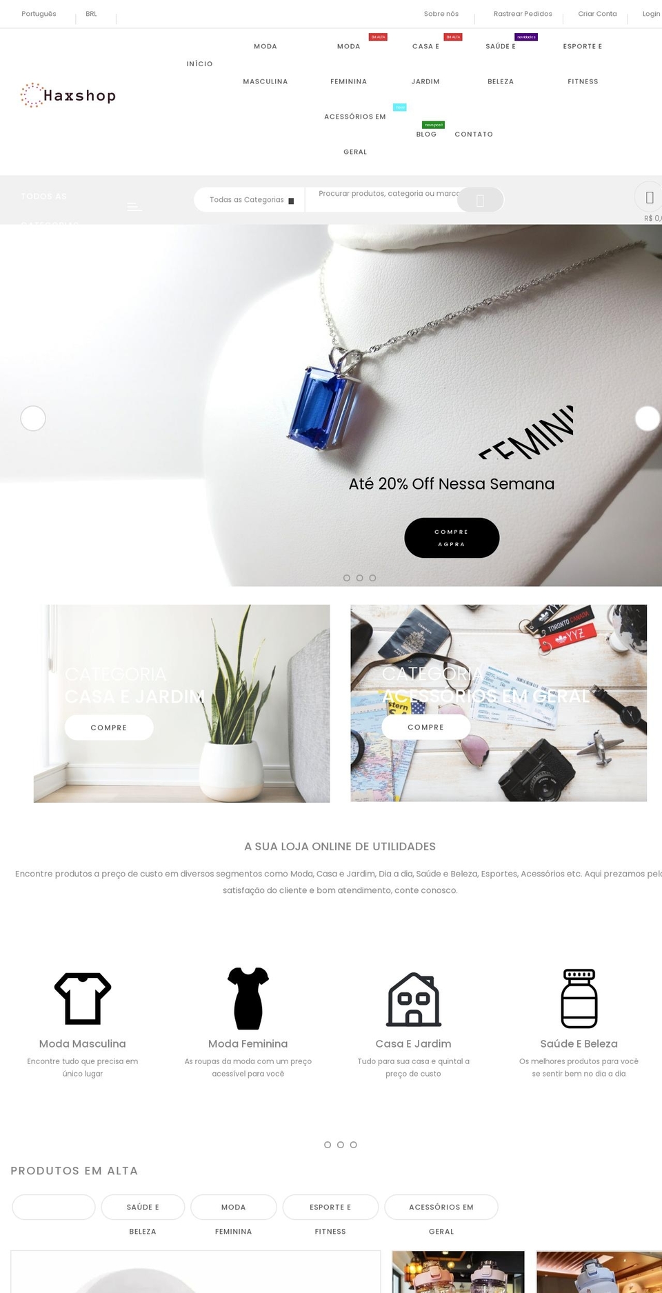 Amanto-home Shopify theme site example haxshop.com