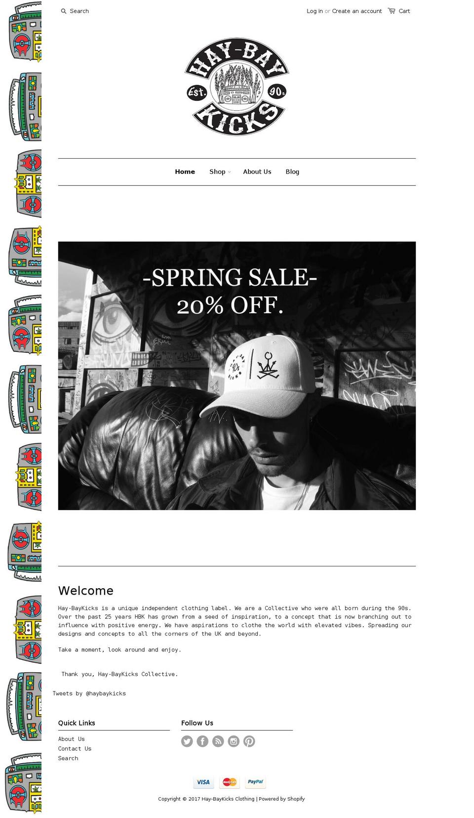 hay-baykicksclothing.com shopify website screenshot