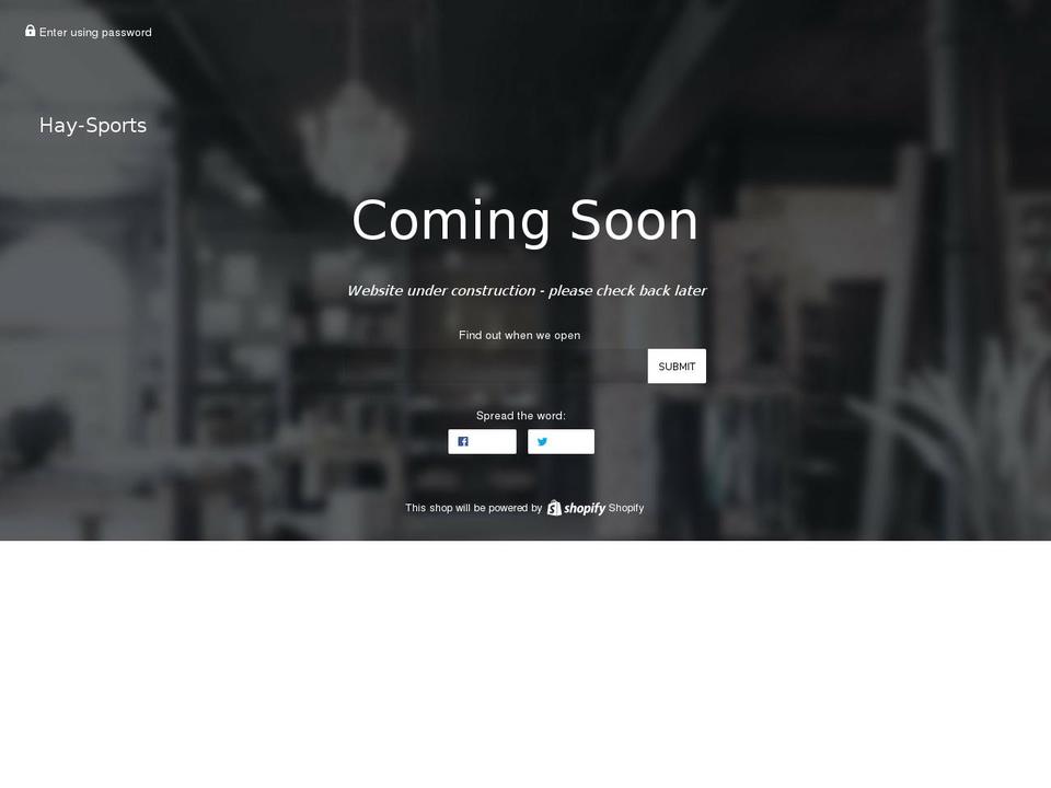 hay-sports.com — Shopify storefront screenshot