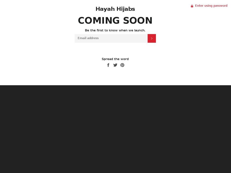 hayahhijabs.com — Shopify storefront screenshot