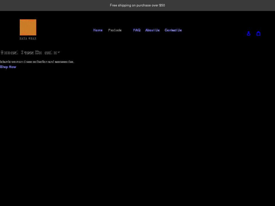 hayawear.com shopify website screenshot