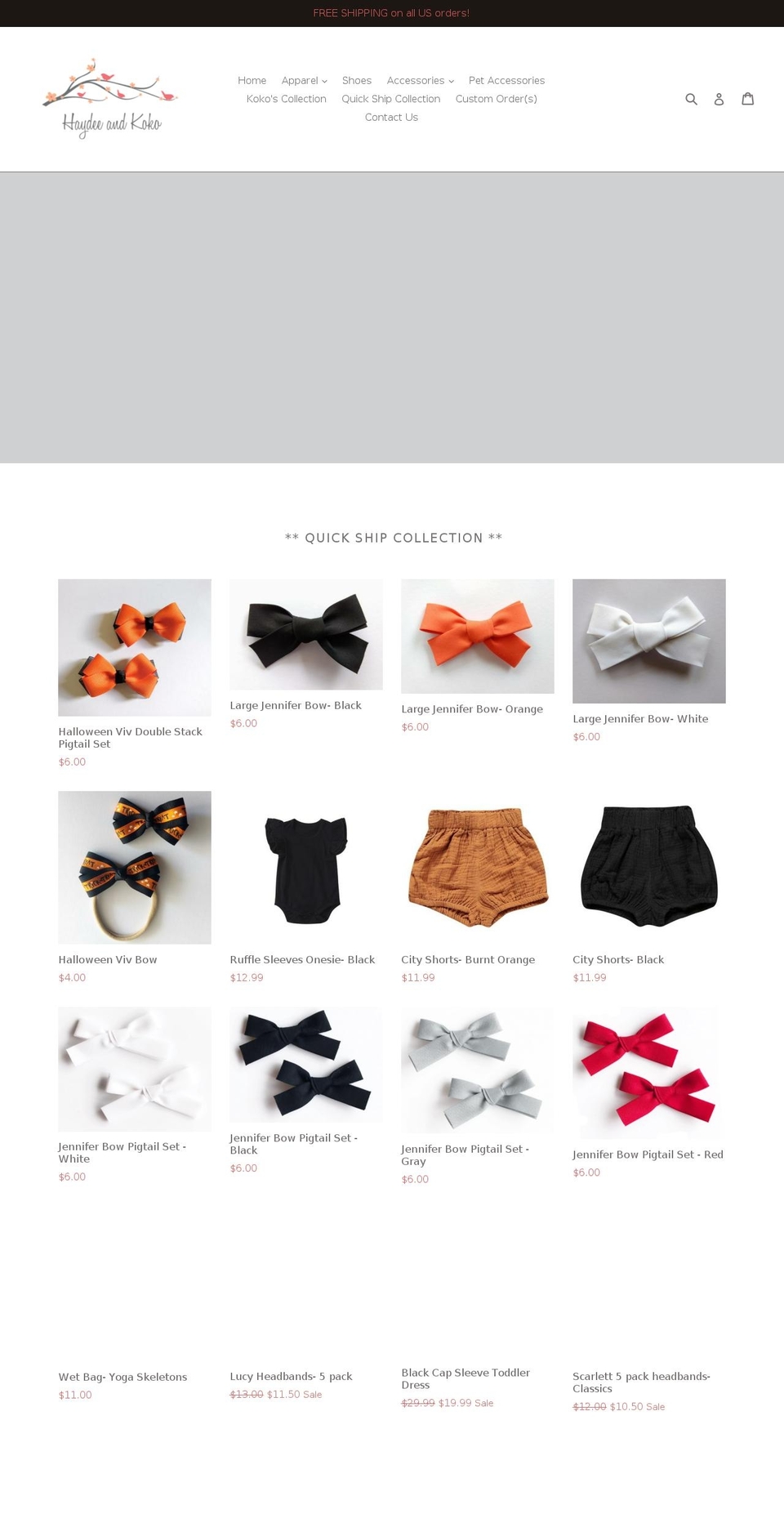 haydeeandkoko.com shopify website screenshot