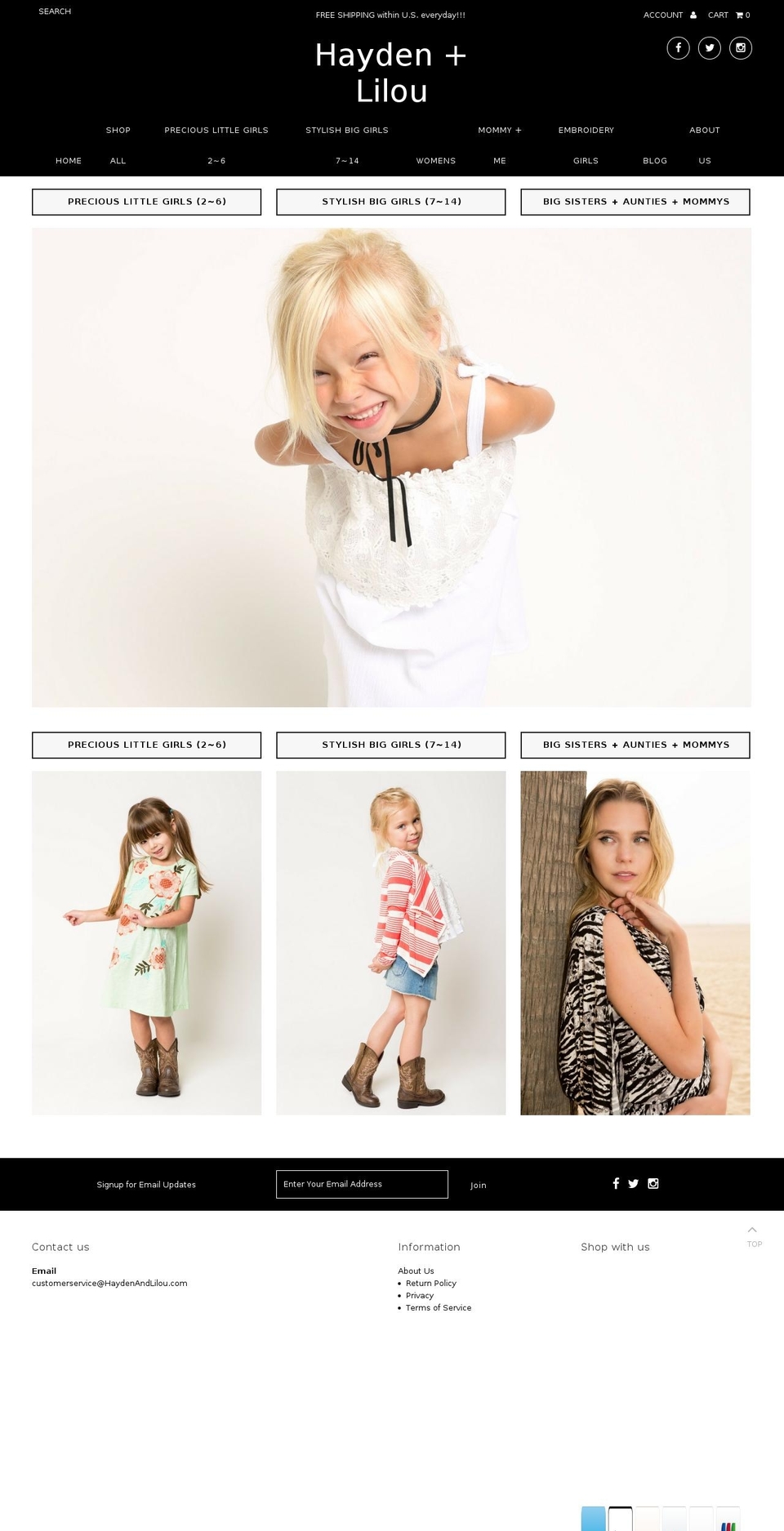 haydenandbella.com shopify website screenshot