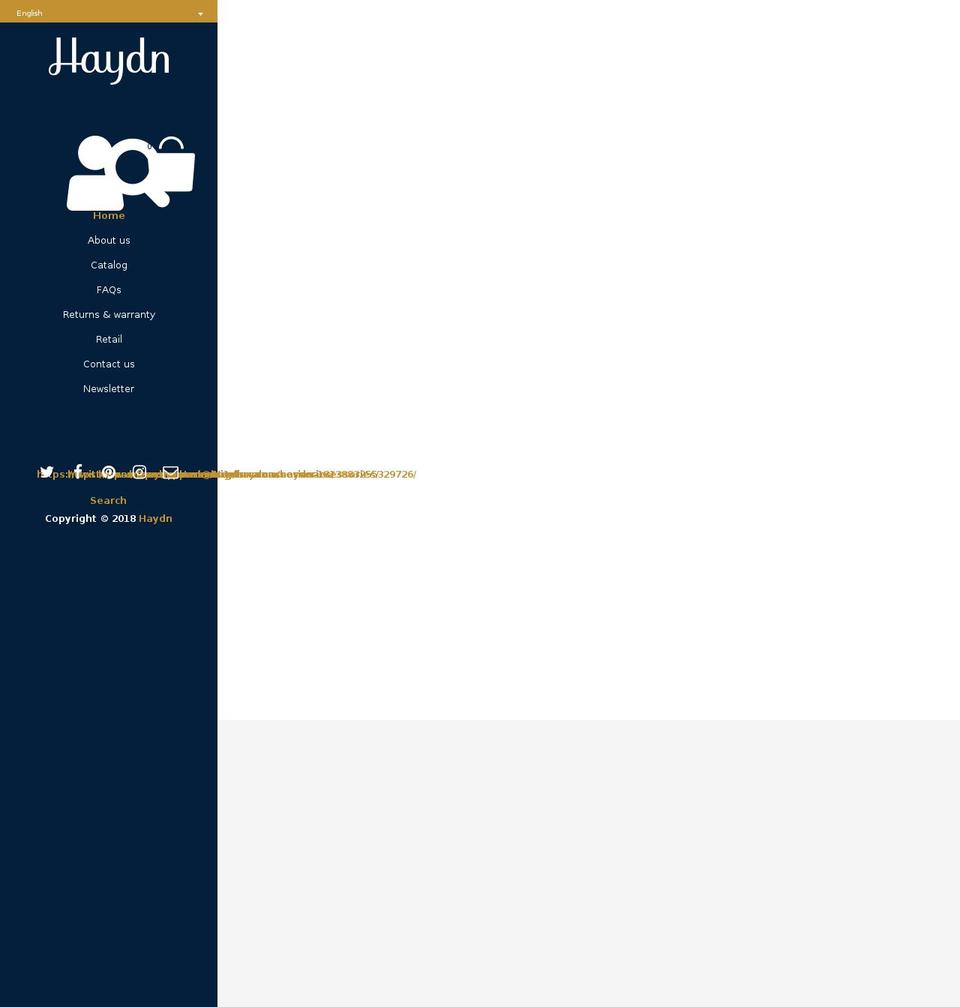 haydn.ca shopify website screenshot