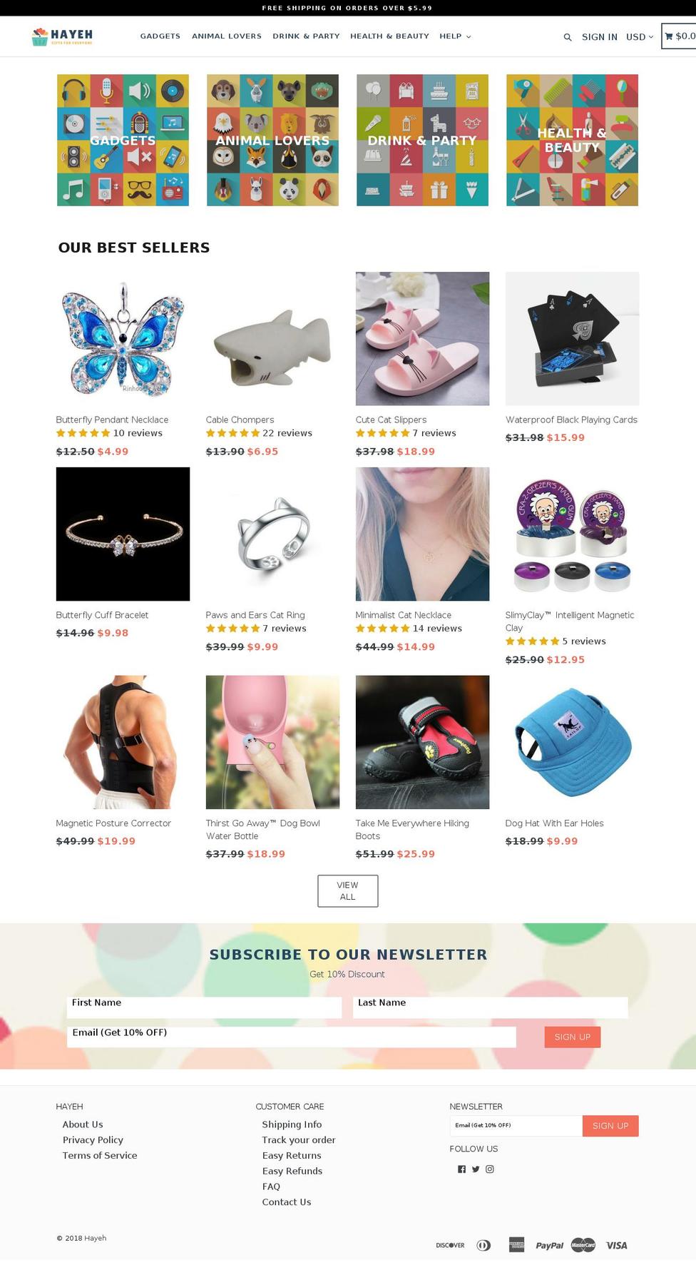 hayeh.com — Shopify storefront screenshot