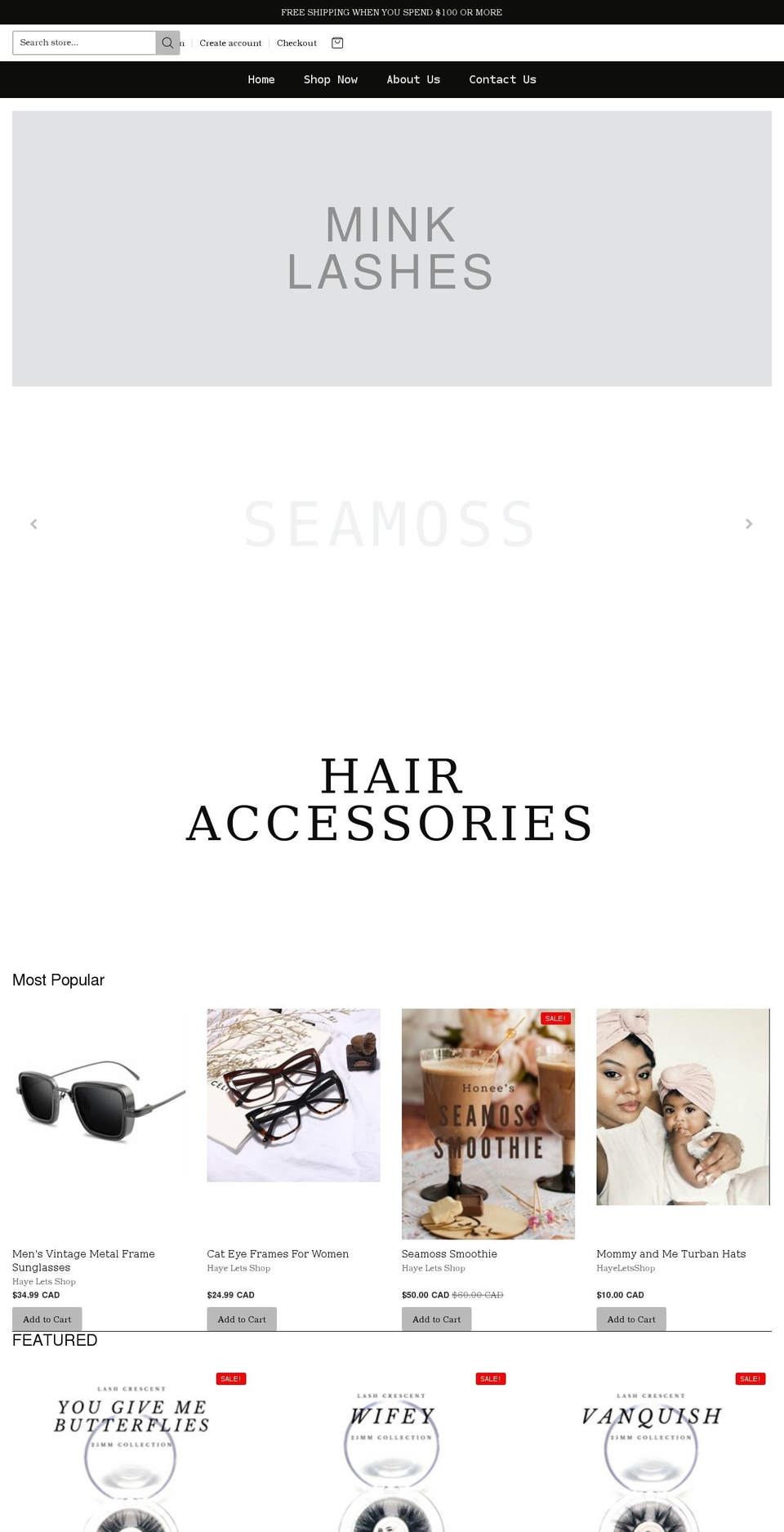 hayeletsshop.com shopify website screenshot