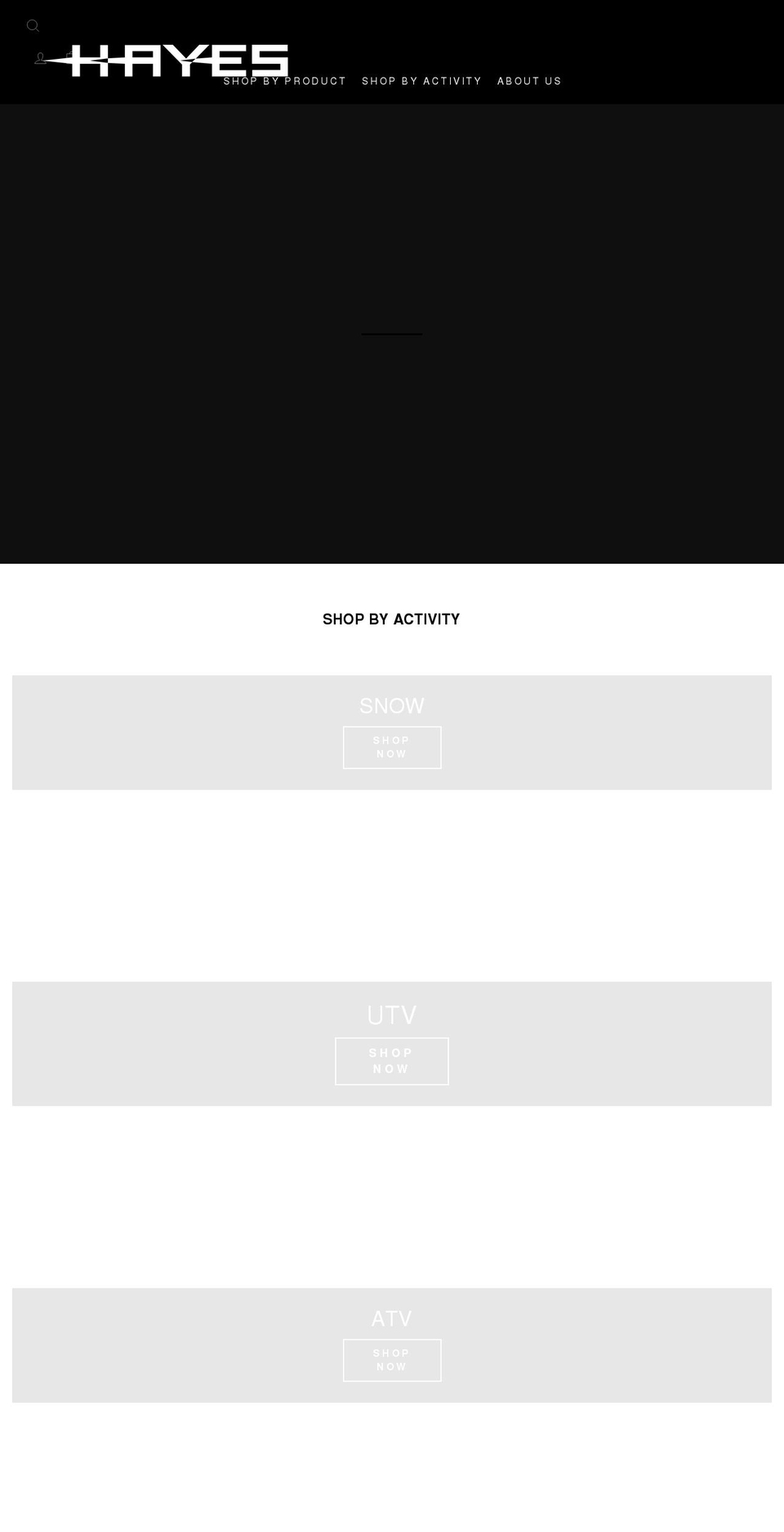 hayespowersports.com shopify website screenshot