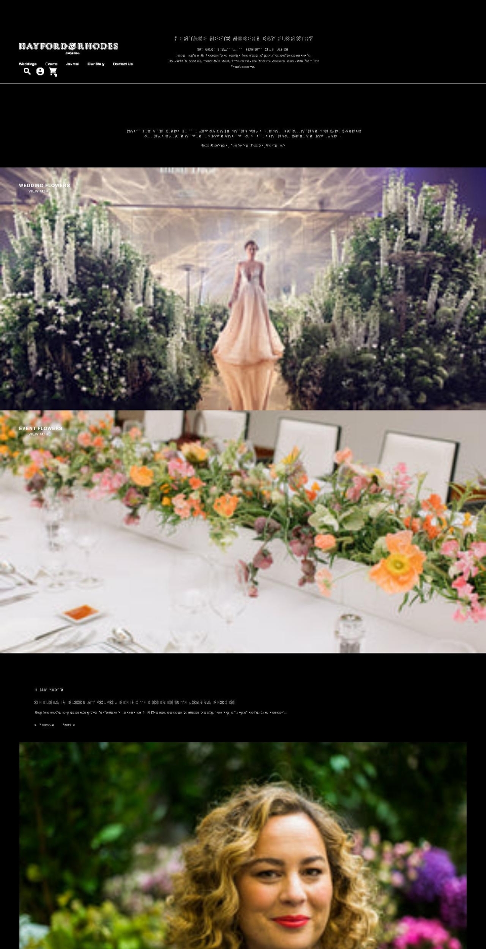 hayfordandrhodes.com shopify website screenshot