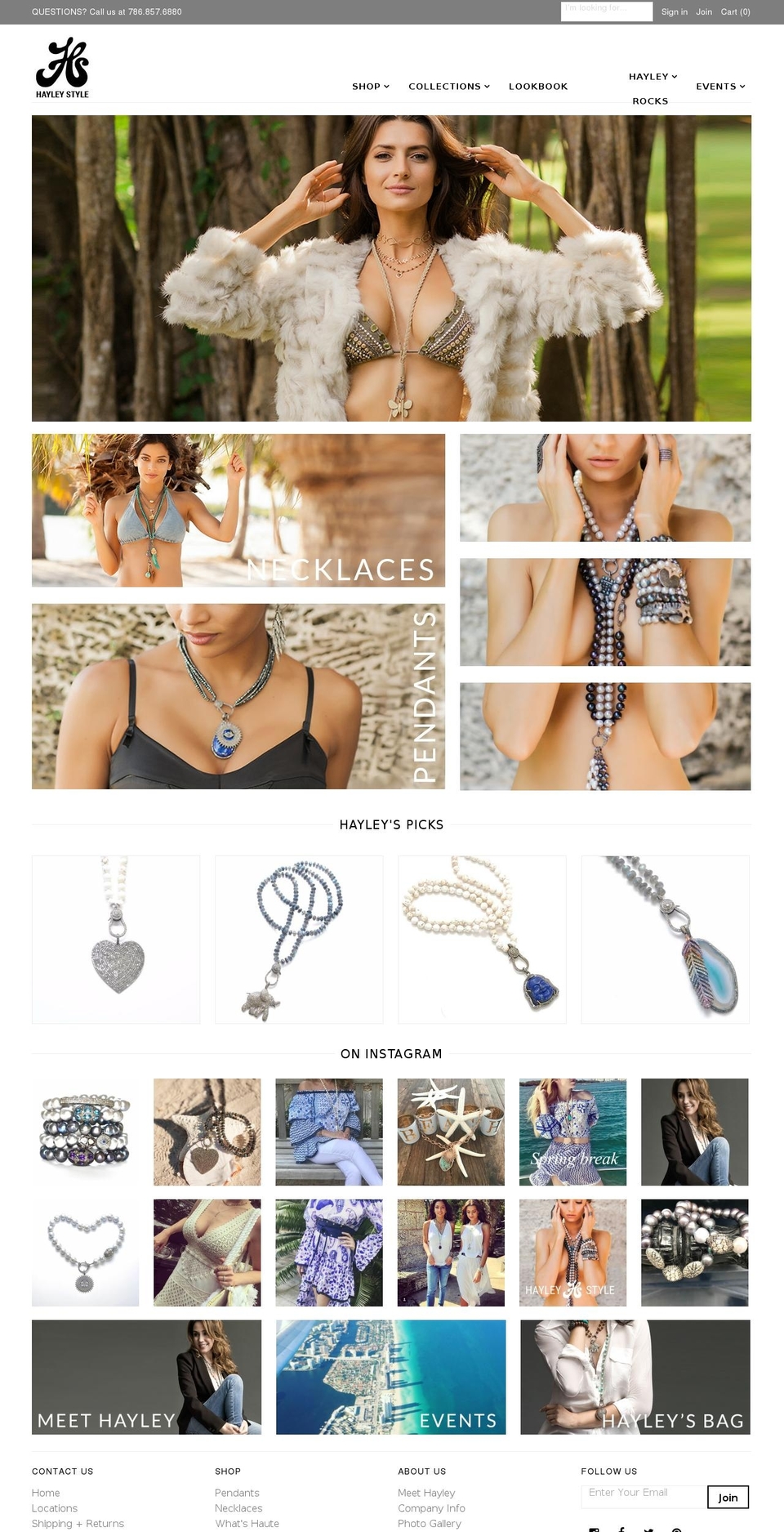 hayleystylerocks.com shopify website screenshot