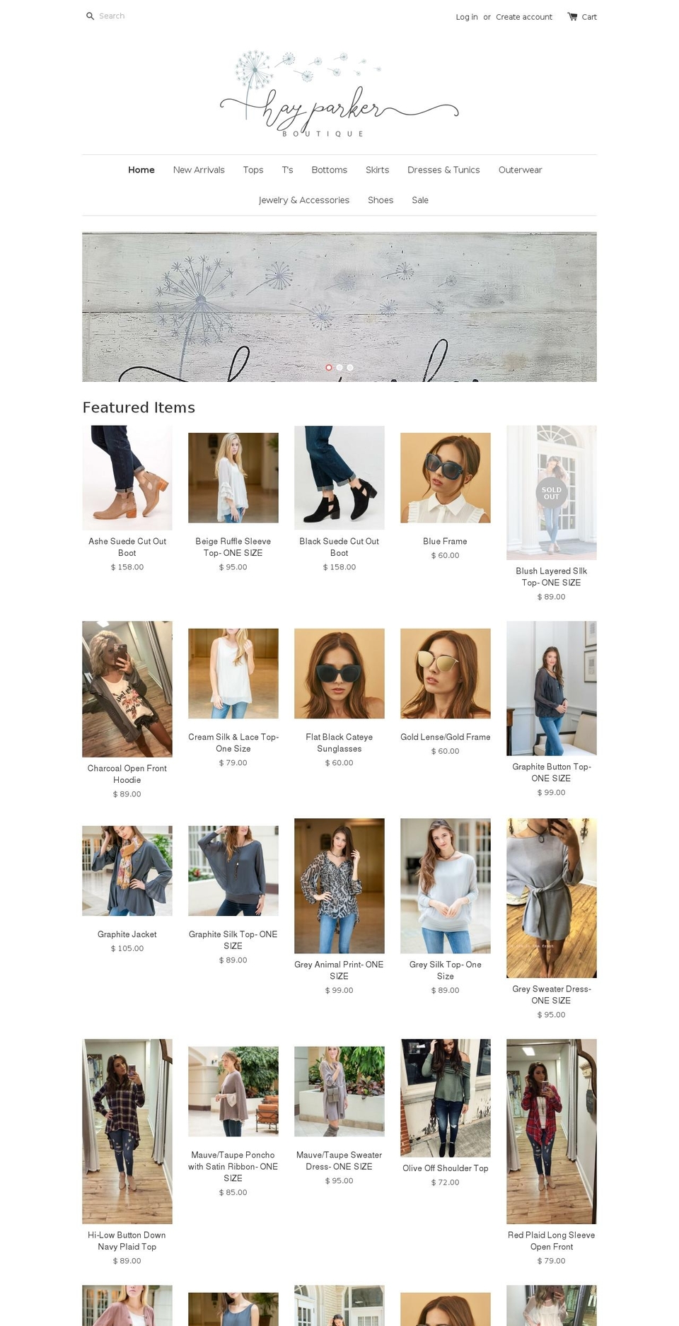 hayparker.com — Shopify storefront screenshot