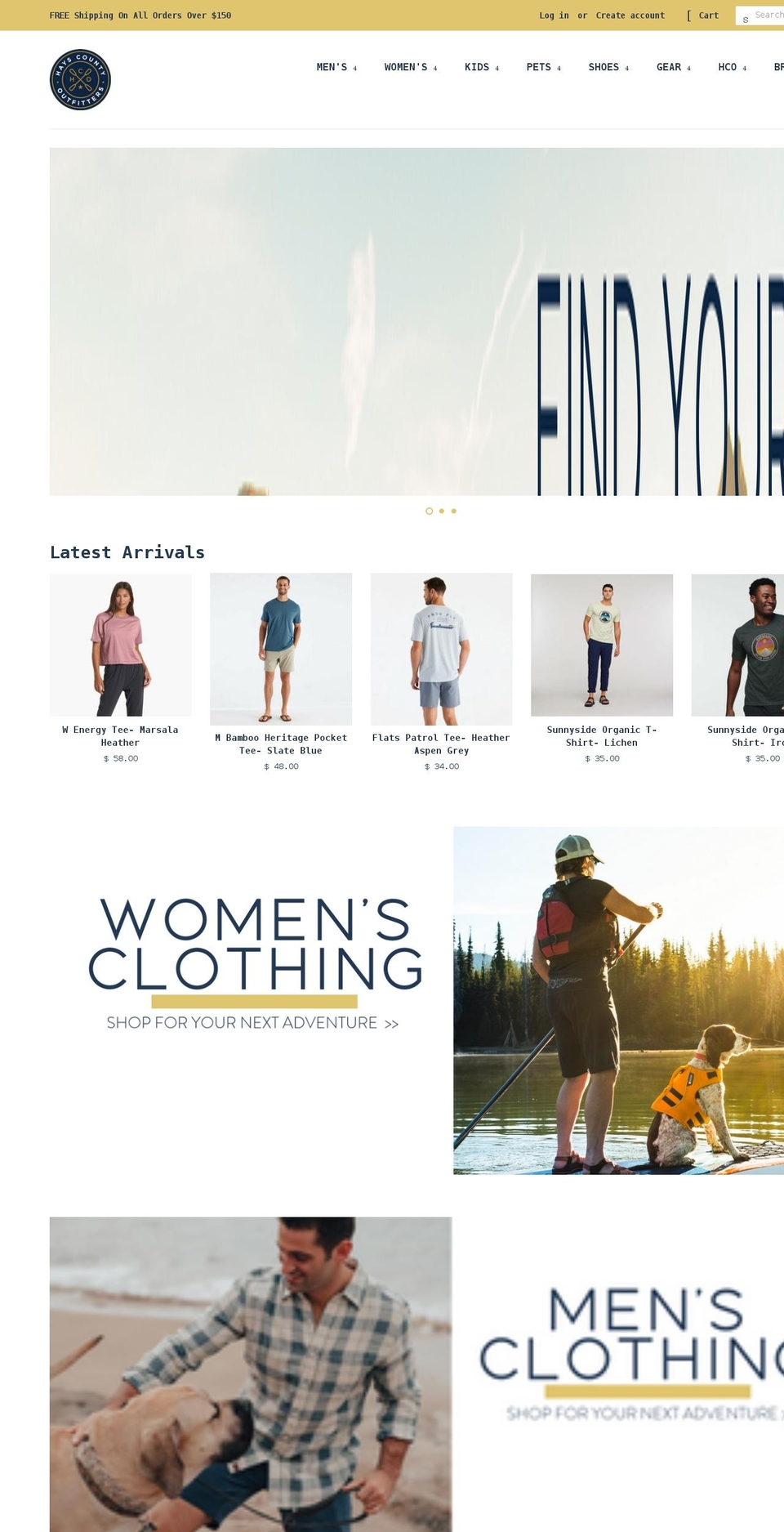 hayscooutfitters.com shopify website screenshot