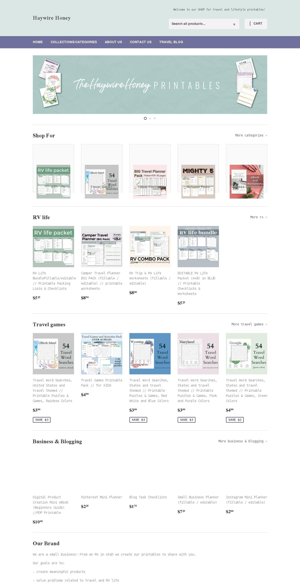 haywire-honey.myshopify.com shopify website screenshot