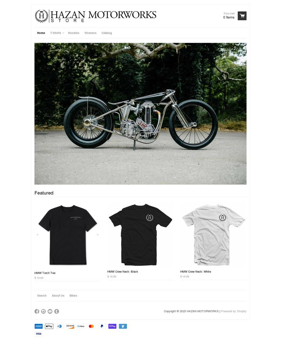 hazan-motorworks.myshopify.com shopify website screenshot