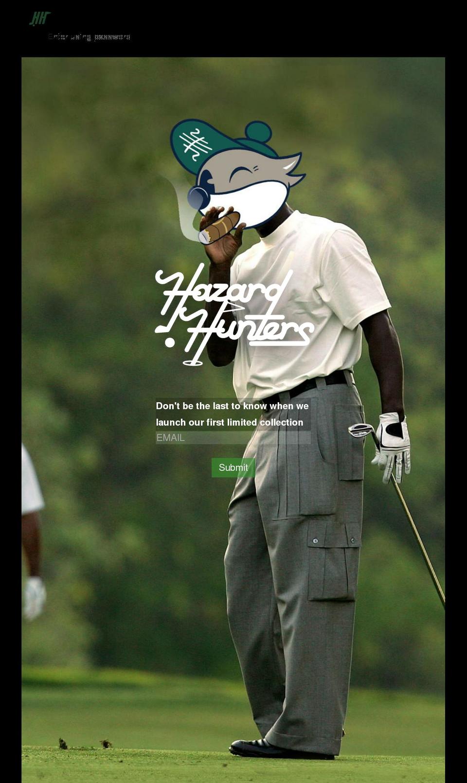 hazardhunters.net shopify website screenshot