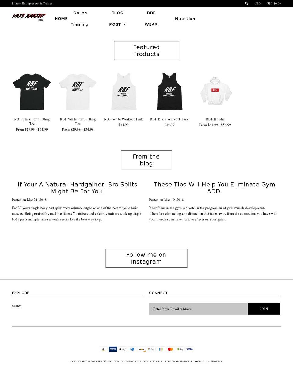 hazeamazed.com — Shopify storefront screenshot