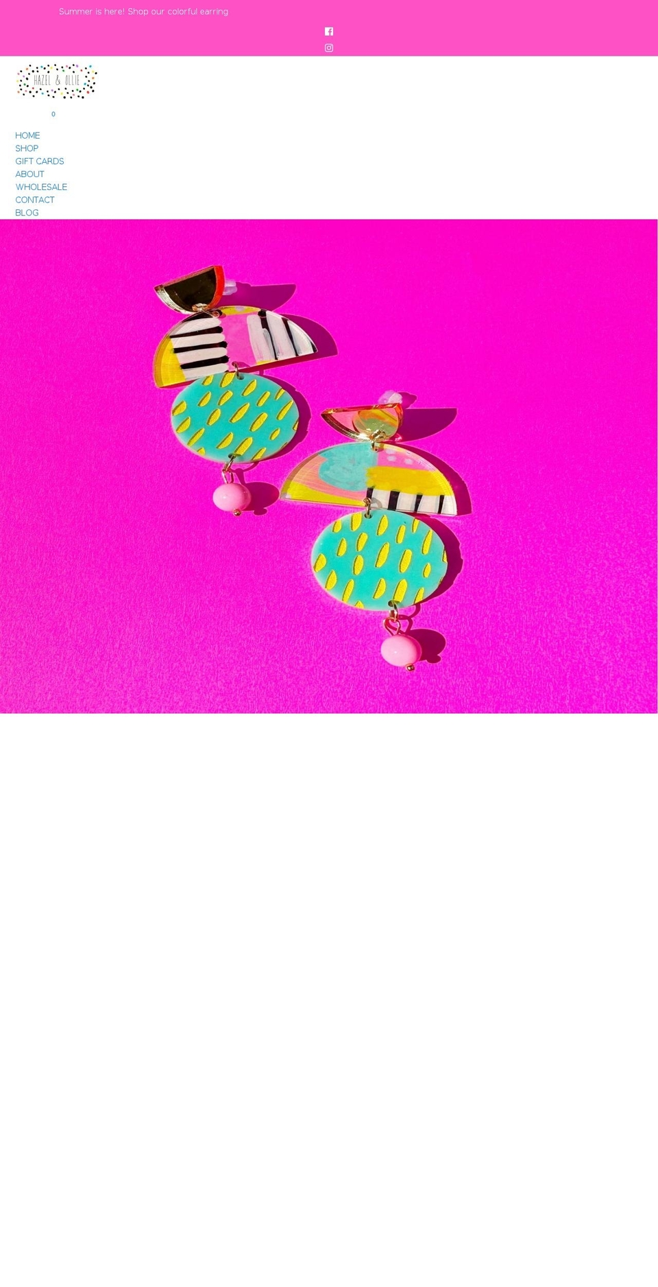 hazelandollie.com shopify website screenshot