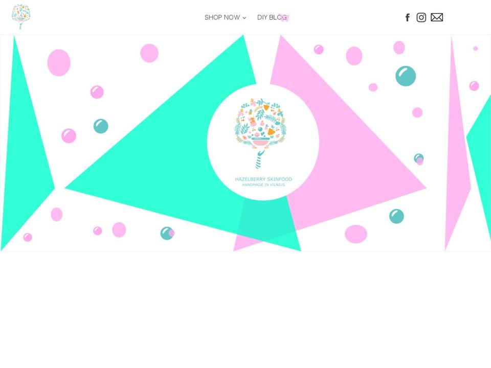 hazelberryskinfood.com — Shopify storefront screenshot