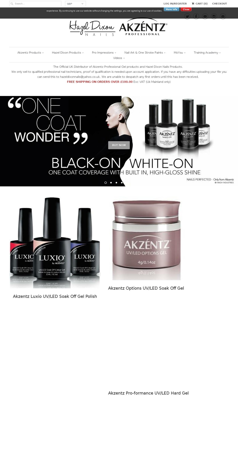hazeldixonnails.com shopify website screenshot