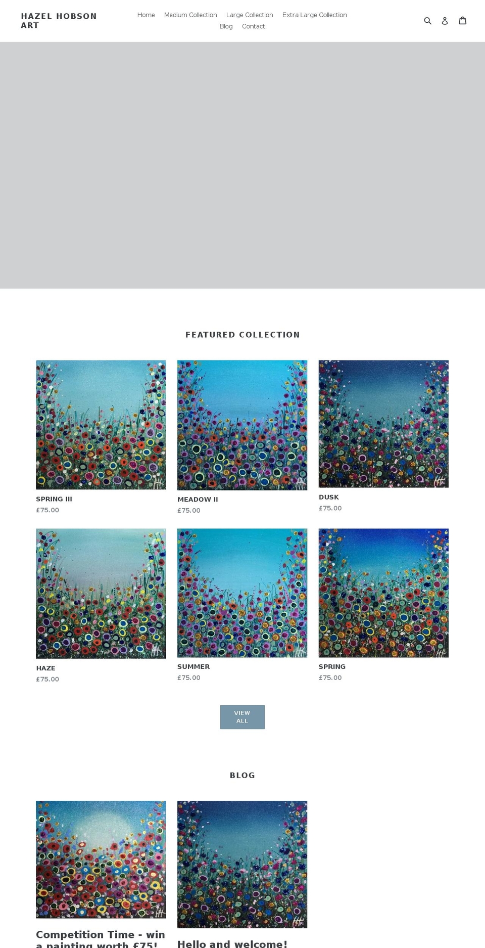 hazelhobsonart.com — Shopify storefront screenshot
