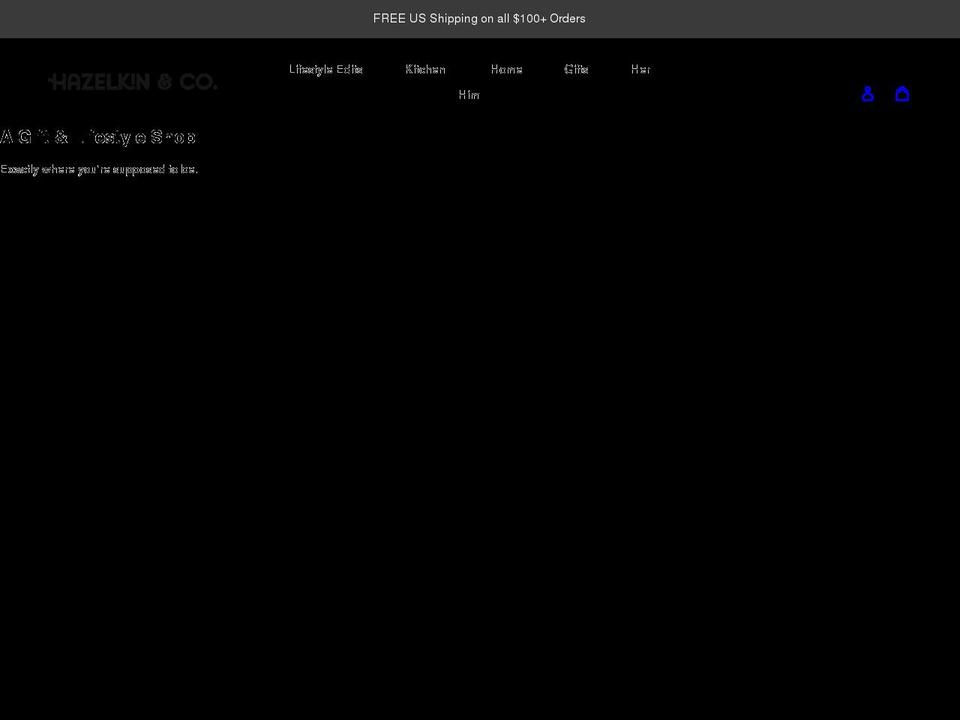 hazelkin.com shopify website screenshot