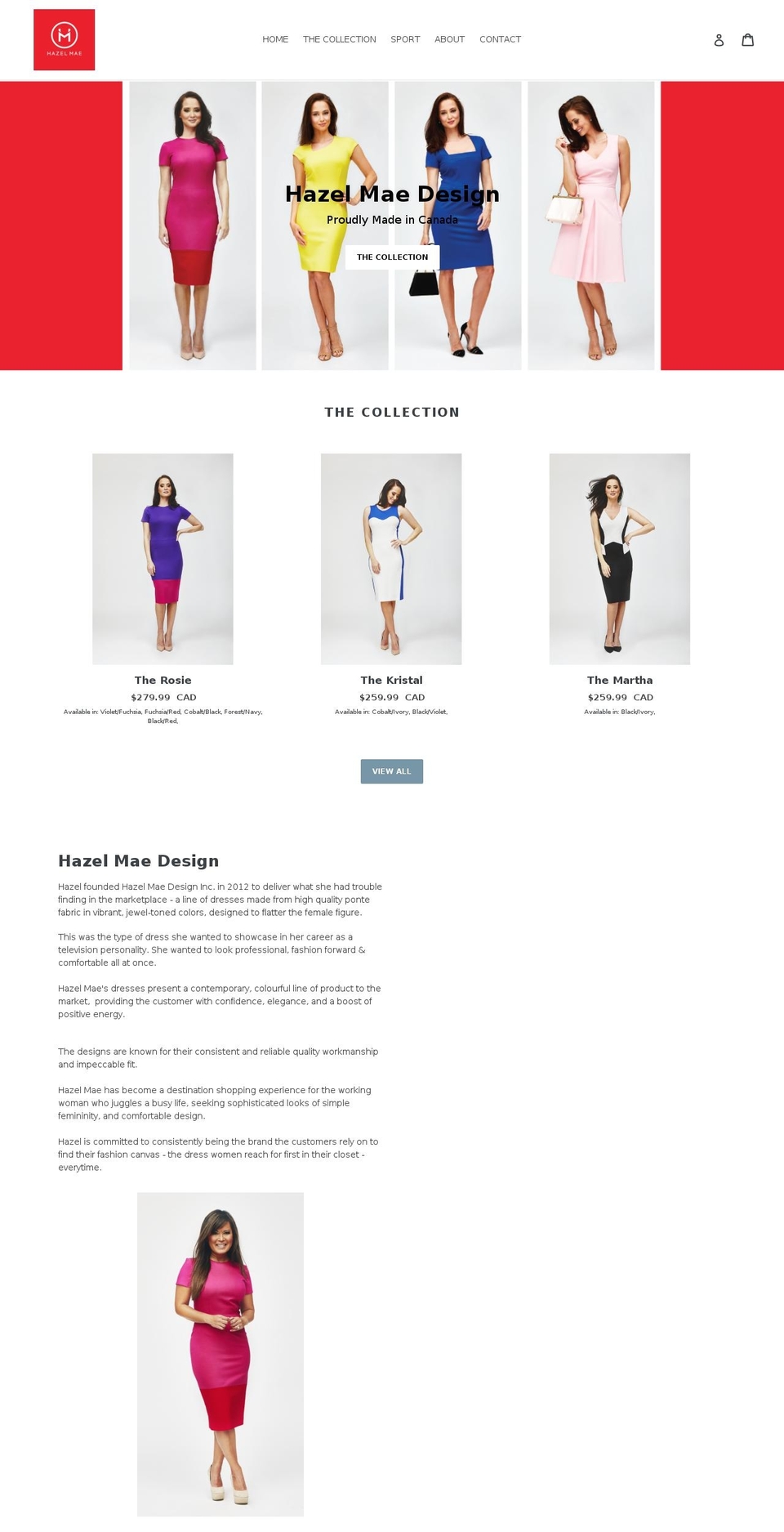 hazelmaedesign.com shopify website screenshot